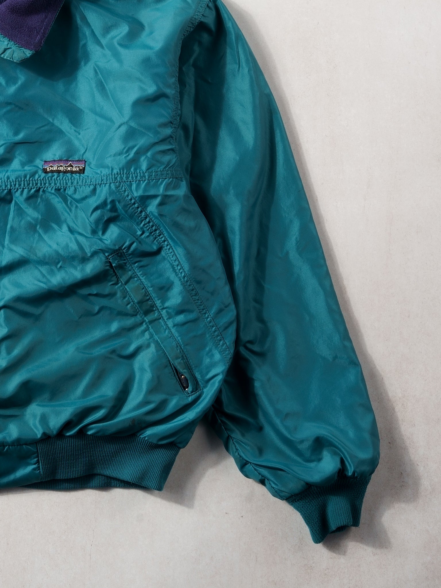 Vintage 90s Teal Patagonia Collared Windbreaker Jacket (L)