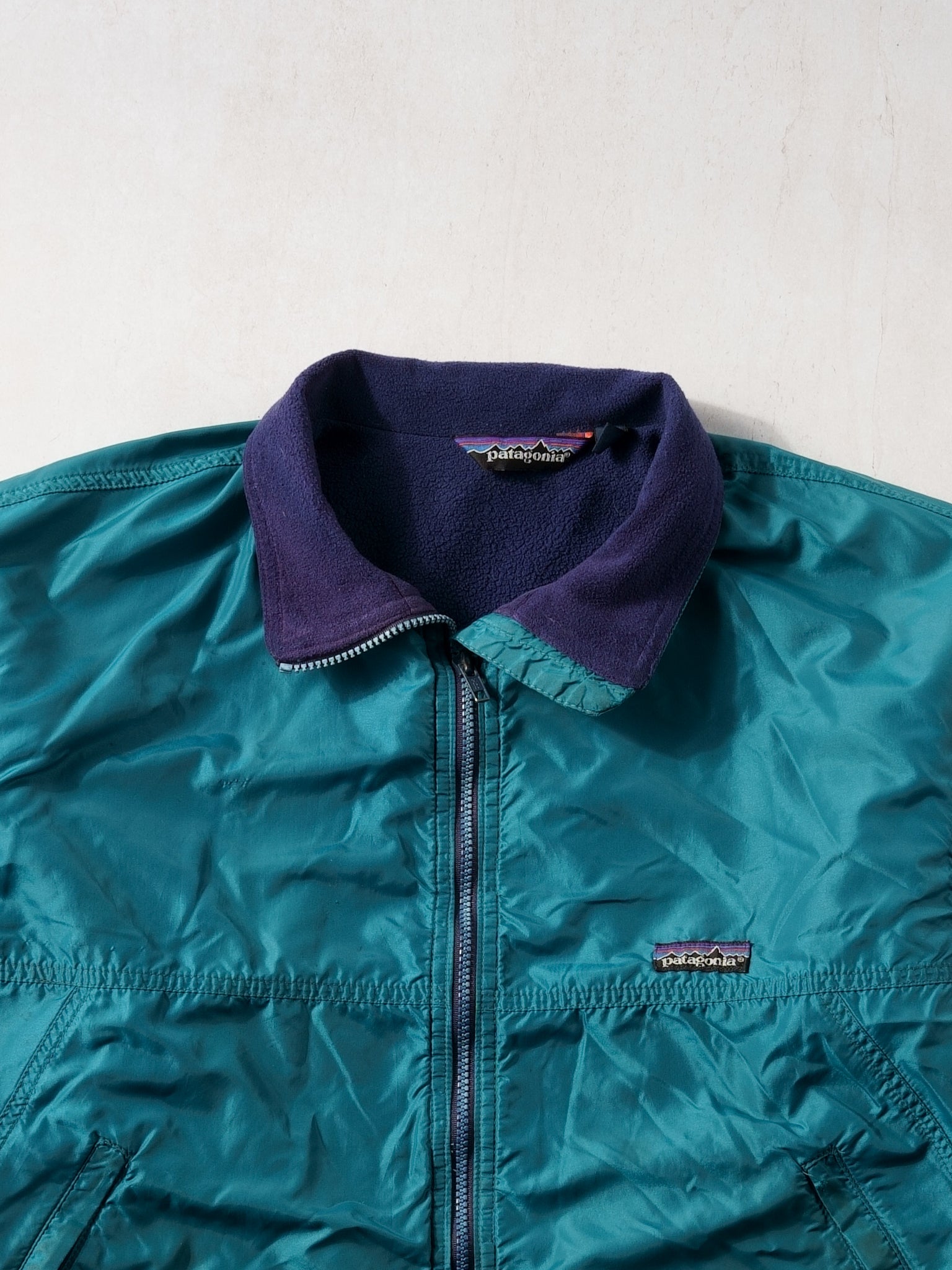 Vintage 90s Teal Patagonia Collared Windbreaker Jacket (L)