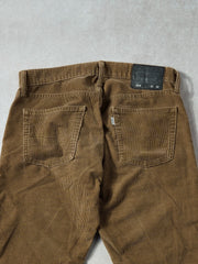 Vintage 90s Brown Levi's 514 Corduroy Straight Denim Jeans (32x32)