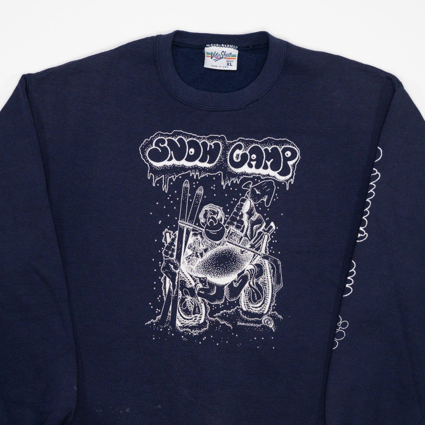 Vintage 90s Blue Snow Camp Crewneck (L)