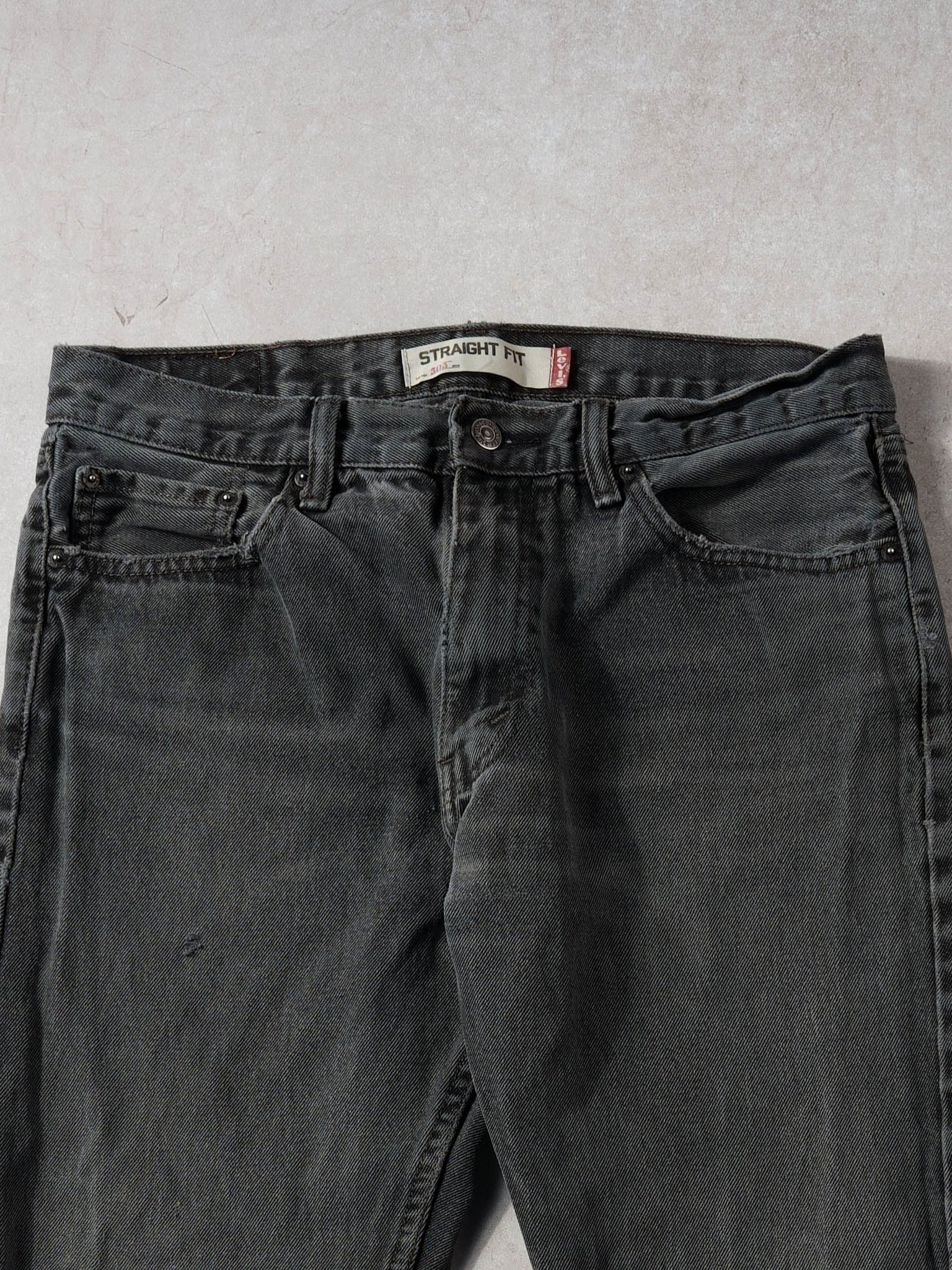 Vintage 90s Washed Grey Levi's 505 Straight Fit Denim Jeans (34x30)