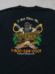 Vintage Black Treasure Coast Harley Davidson Tee (L)