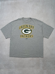 Vintage 00s Grey Green Bay Packers Reebok Tee (XL/XXL)