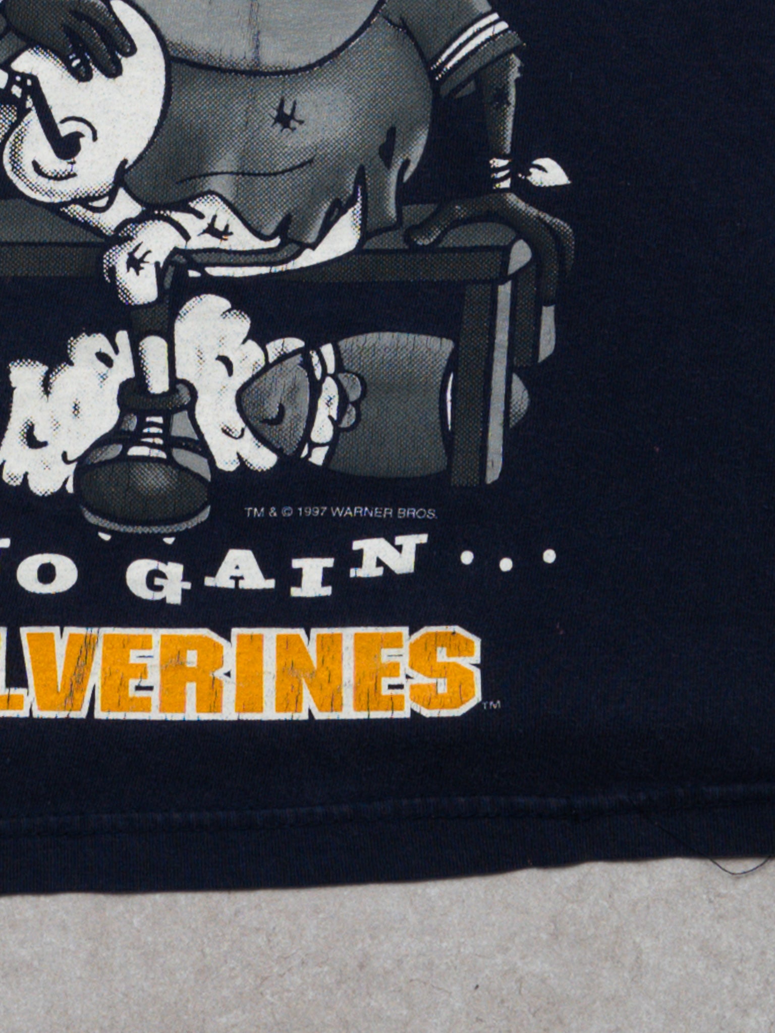 Vintage '97 Blue Looney Tunes x Michigan Wolverines Tank Top (S/M)