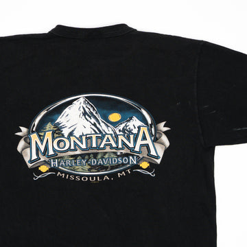 Vintage Black '98 Harley Davidson Montana Tee (M) | Rebalance Vintage.