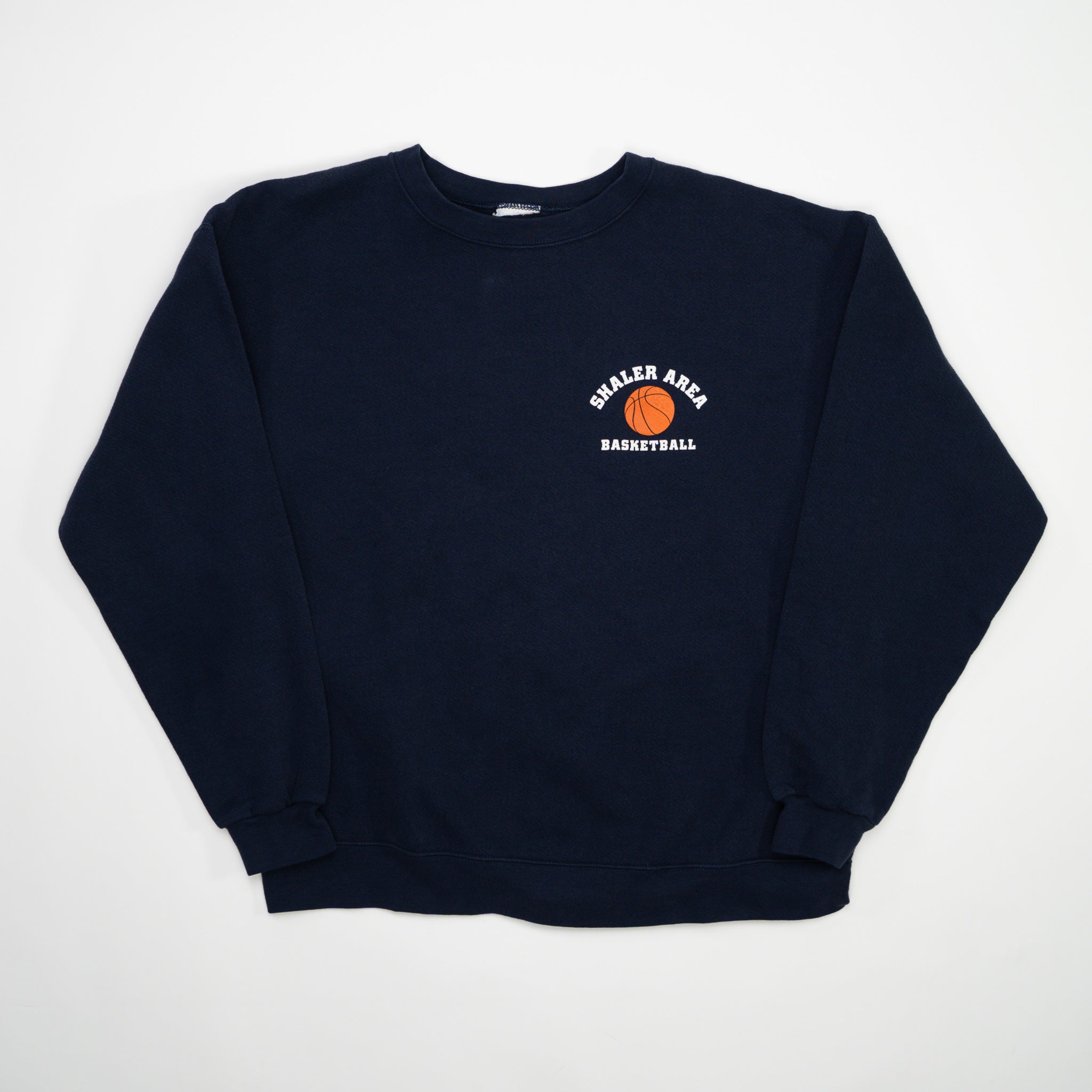 Vintage Dark Blue Shaler Area Basketball Crewneck (L)