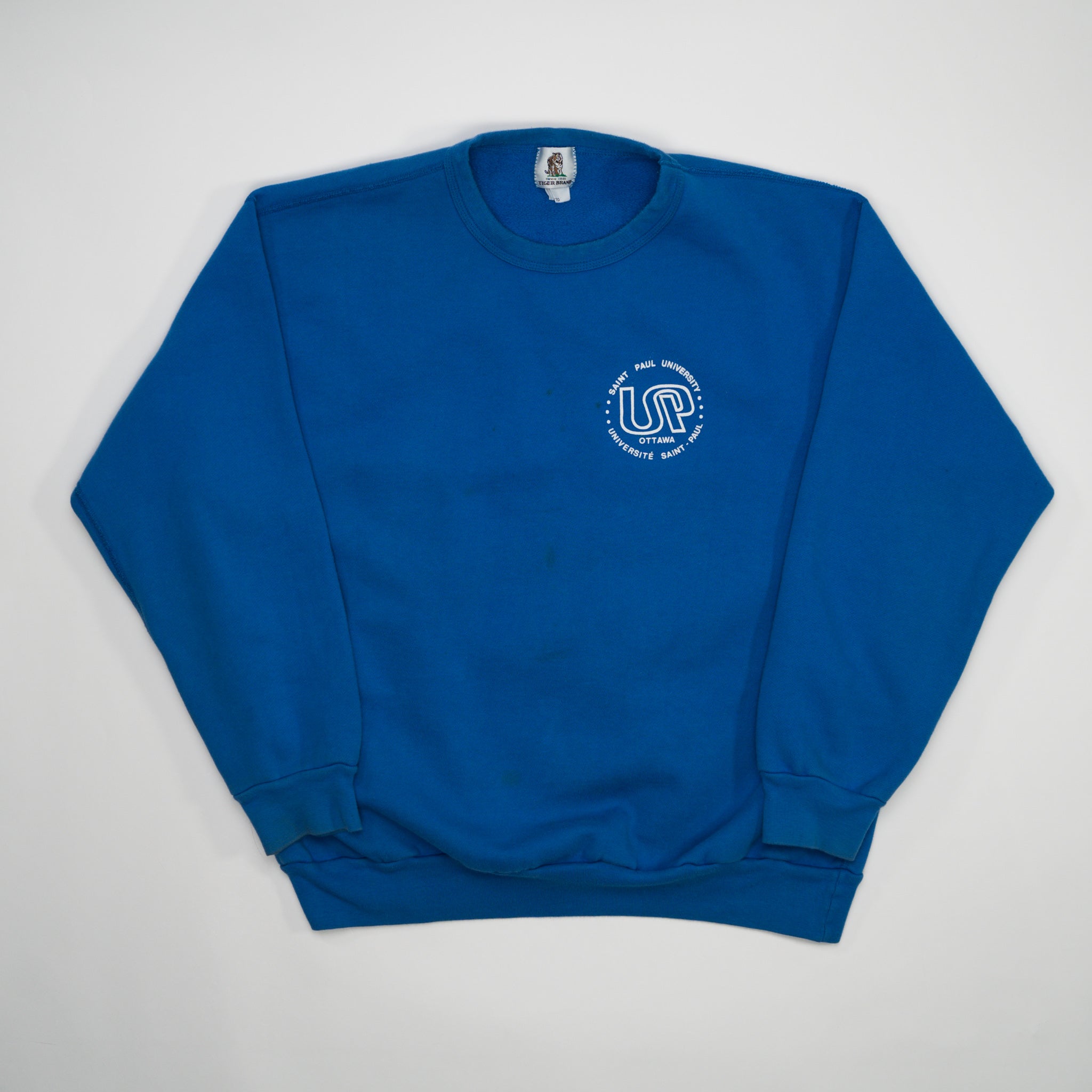 Vintage Blue St Paul University Ottawa Crewneck (L) | Rebalance Vintage.