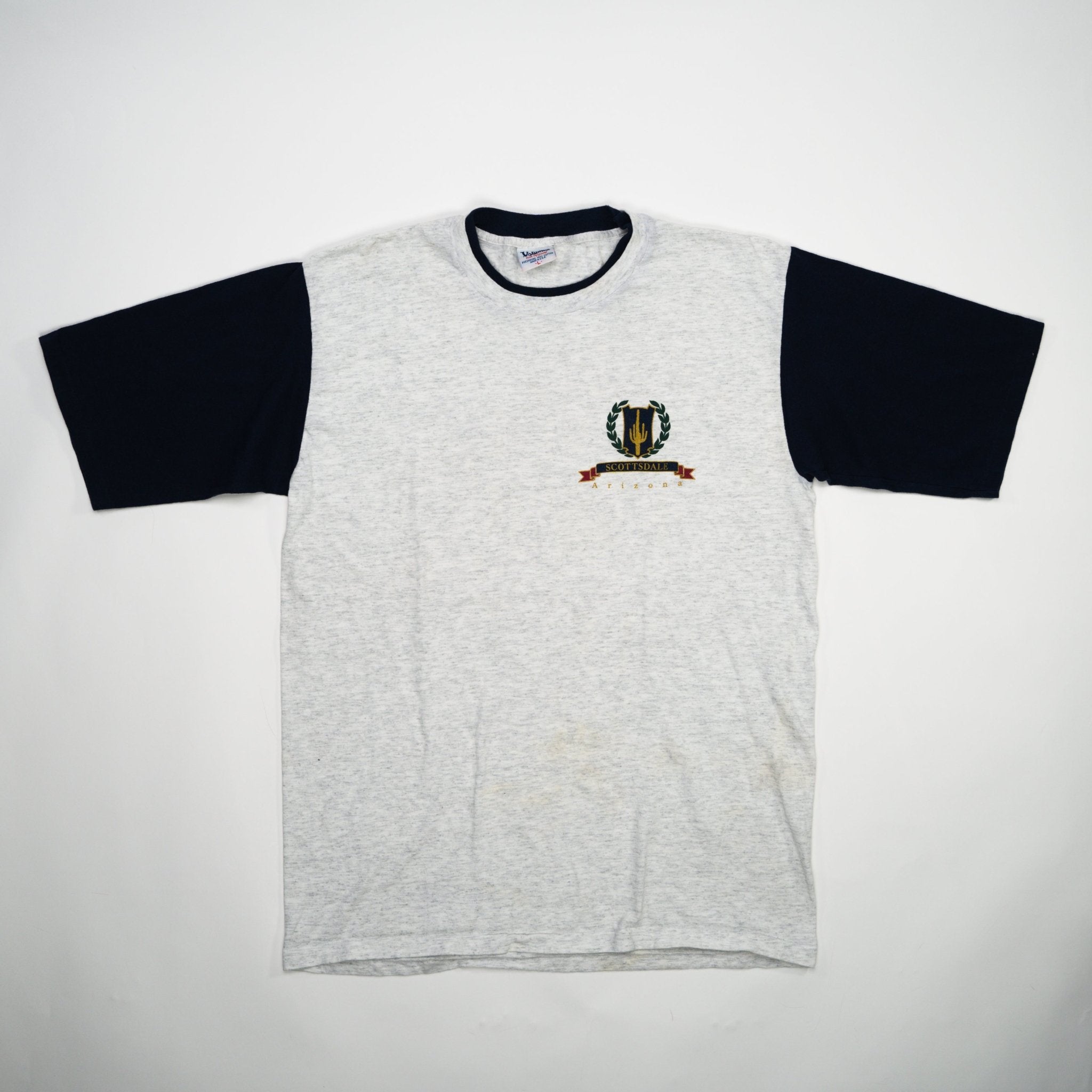 Vintage 90s White + Blue Scotsdale Arizona  Single Stitch Tee (L) | Rebalance Vintage.