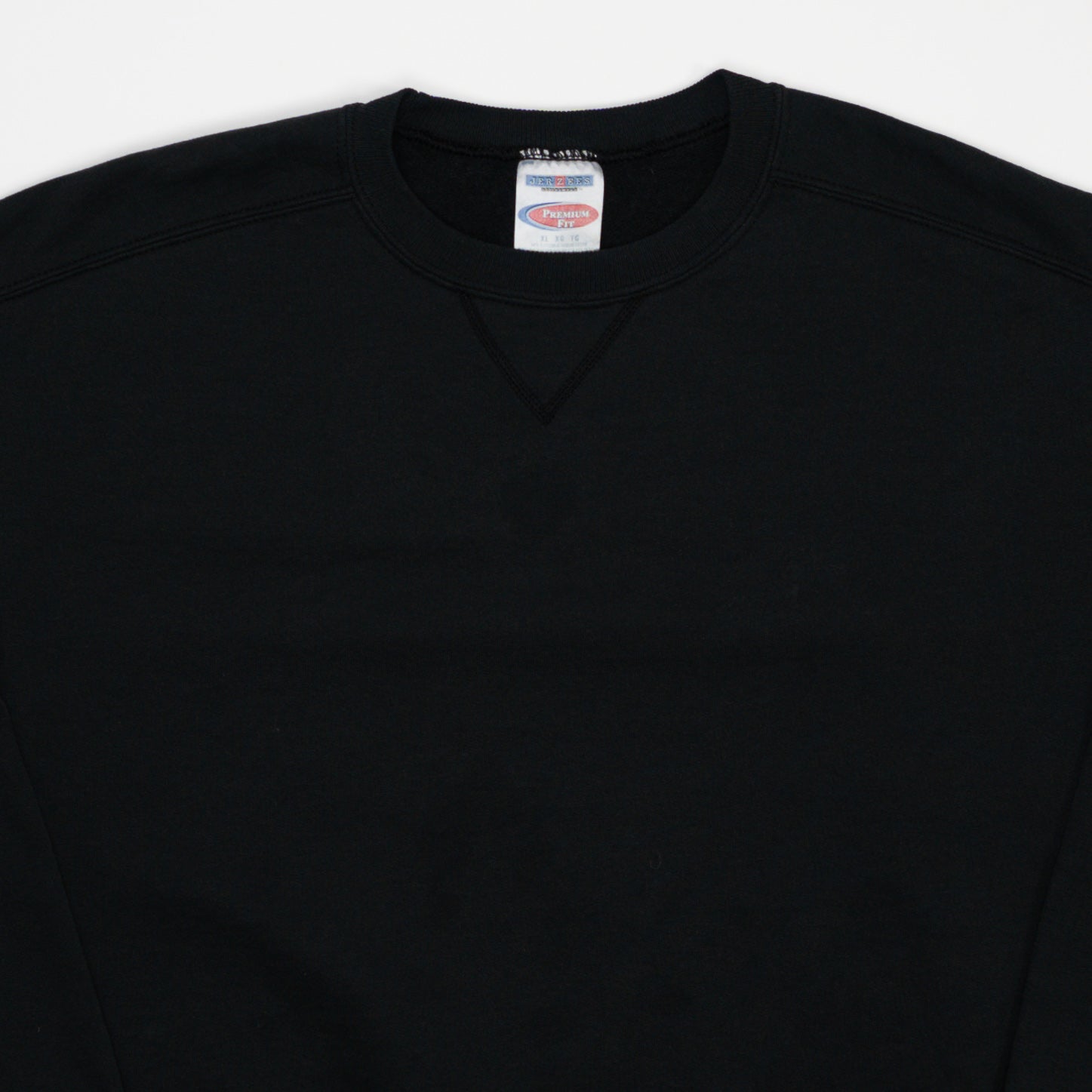 Vintage 90s Black Jerzee Blank Crewneck (L) | Rebalance Vintage.