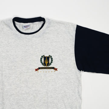 Vintage 90s White + Blue Scotsdale Arizona  Single Stitch Tee (L) | Rebalance Vintage.