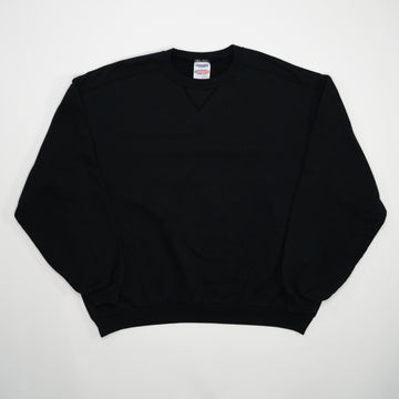 Vintage 90s Black Jerzee Blank Crewneck (L) | Rebalance Vintage.