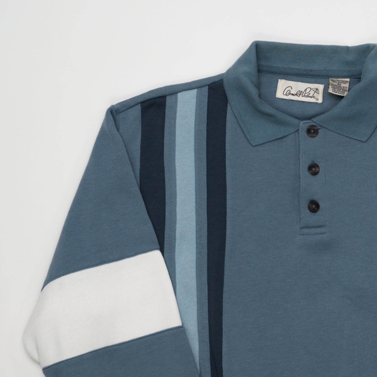 Vintage Arnold Palmer Blue 1/4 Button Sweater (M/L) | Rebalance Vintage.