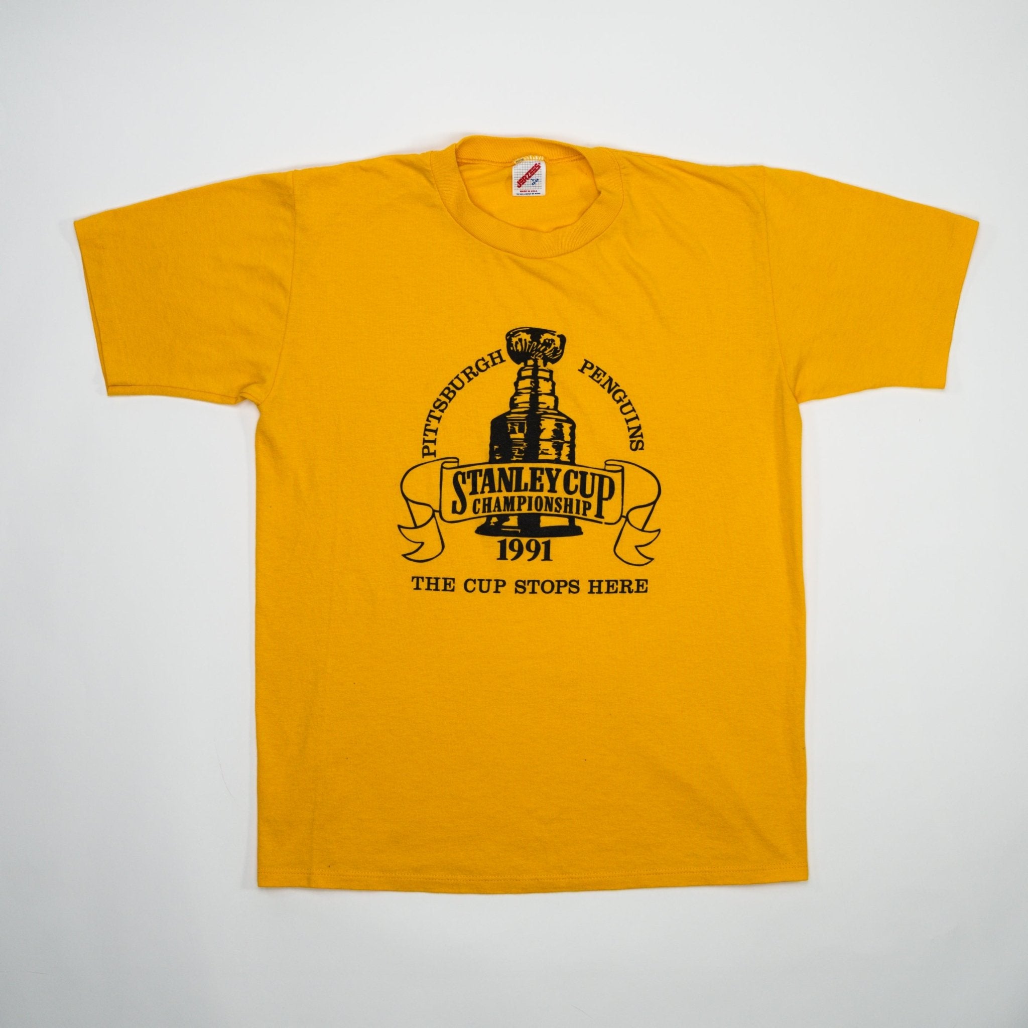 Vintage '91 Pittsburgh Penguins Stanley Cup Champions Tee (S/M) | Rebalance Vintage.