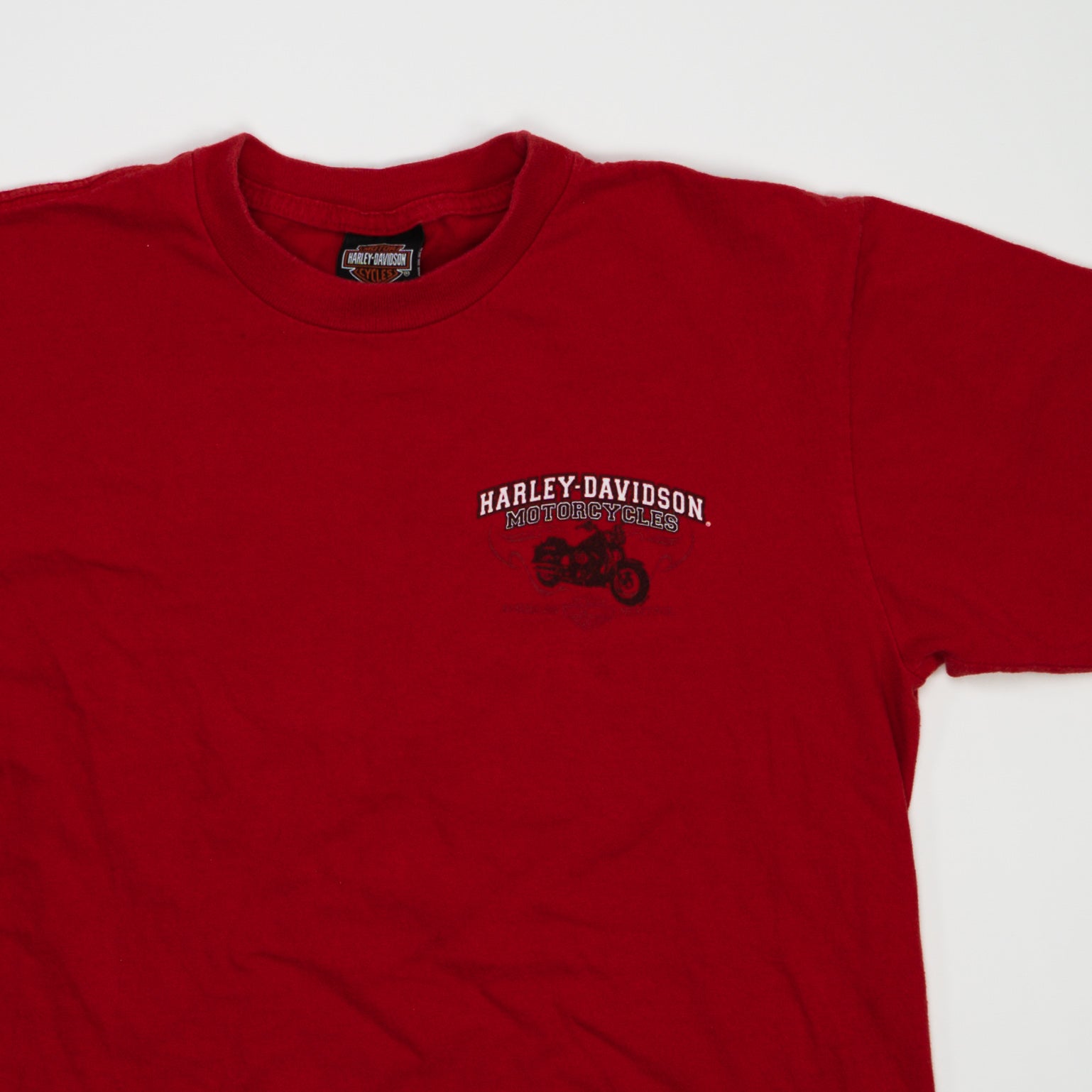 Vintage Red Harley Davidson Santa Barbara Tee (M)