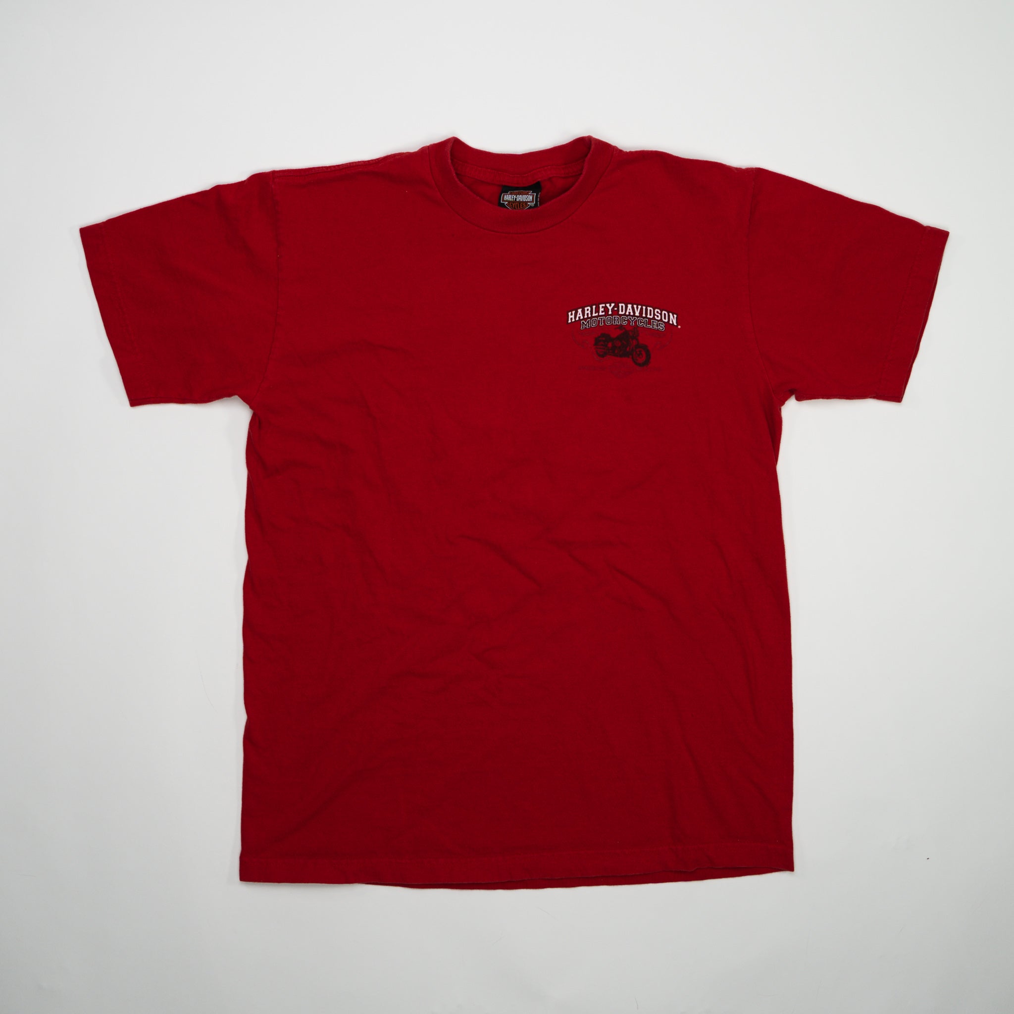 Vintage Red Harley Davidson Santa Barbara Tee (M)