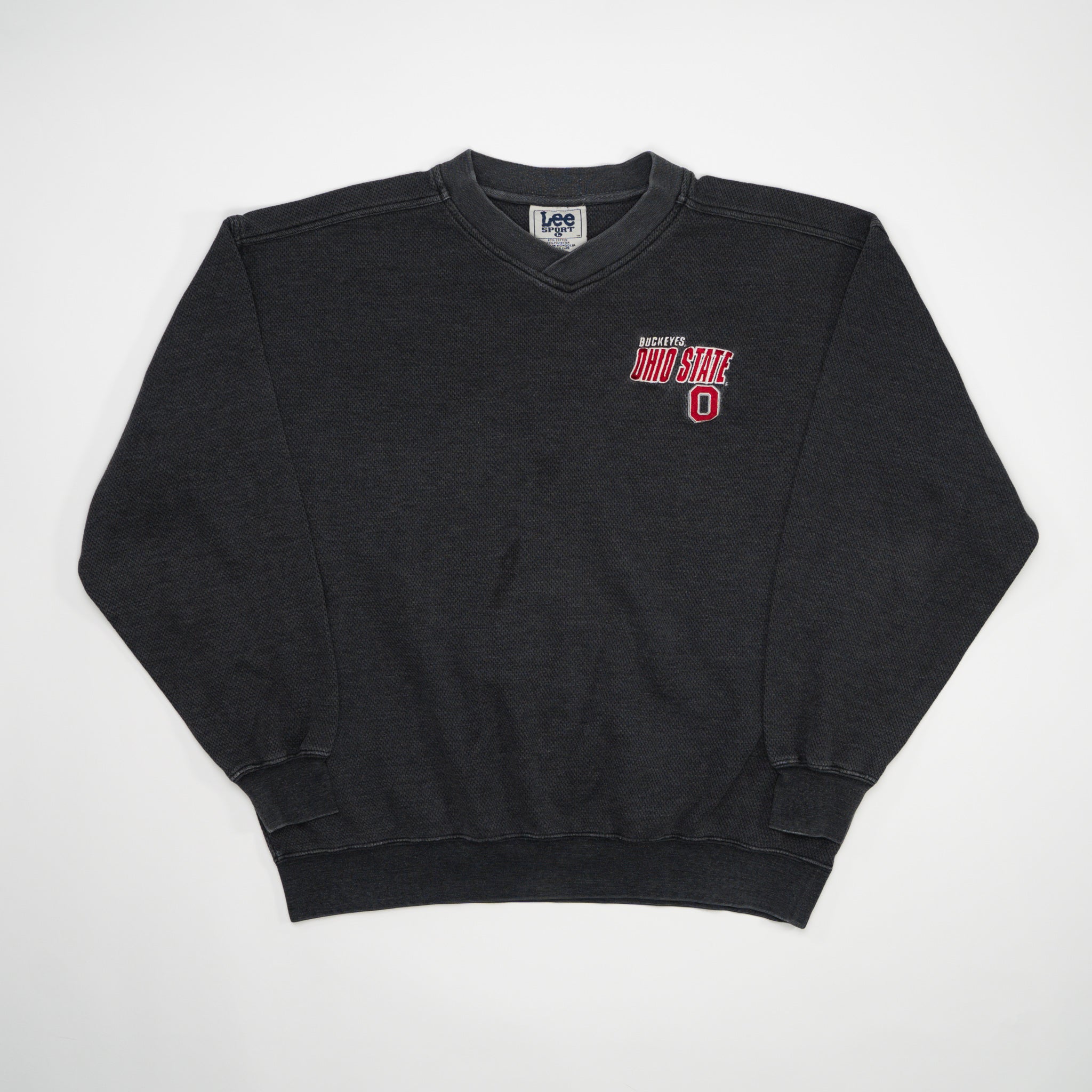 Vintage Dark Grey Ohio State Buckeyes x Lee Sports  Crewneck (L) | Rebalance Vintage.