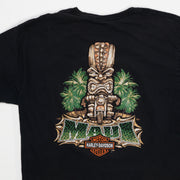 Vintage Harley Davidson Maui Hawaii Tiki Tee (M)