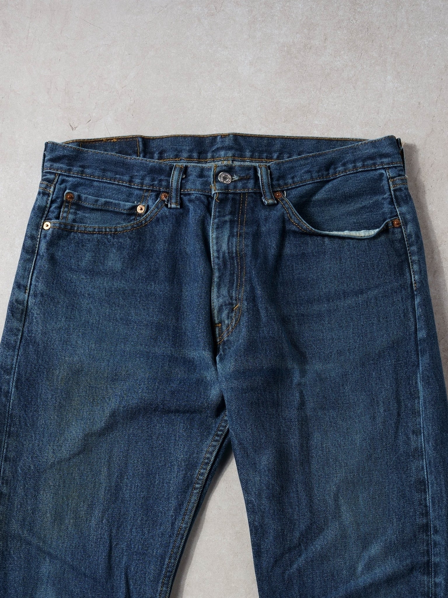 Vintage Dark Blue Levi's 505 Denim Jeans (36x31)