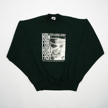 Vintage '95 Green Nordic World Ski Championship Crewneck (L) | Rebalance Vintage.