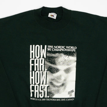 Vintage '95 Green Nordic World Ski Championship Crewneck (L) | Rebalance Vintage.