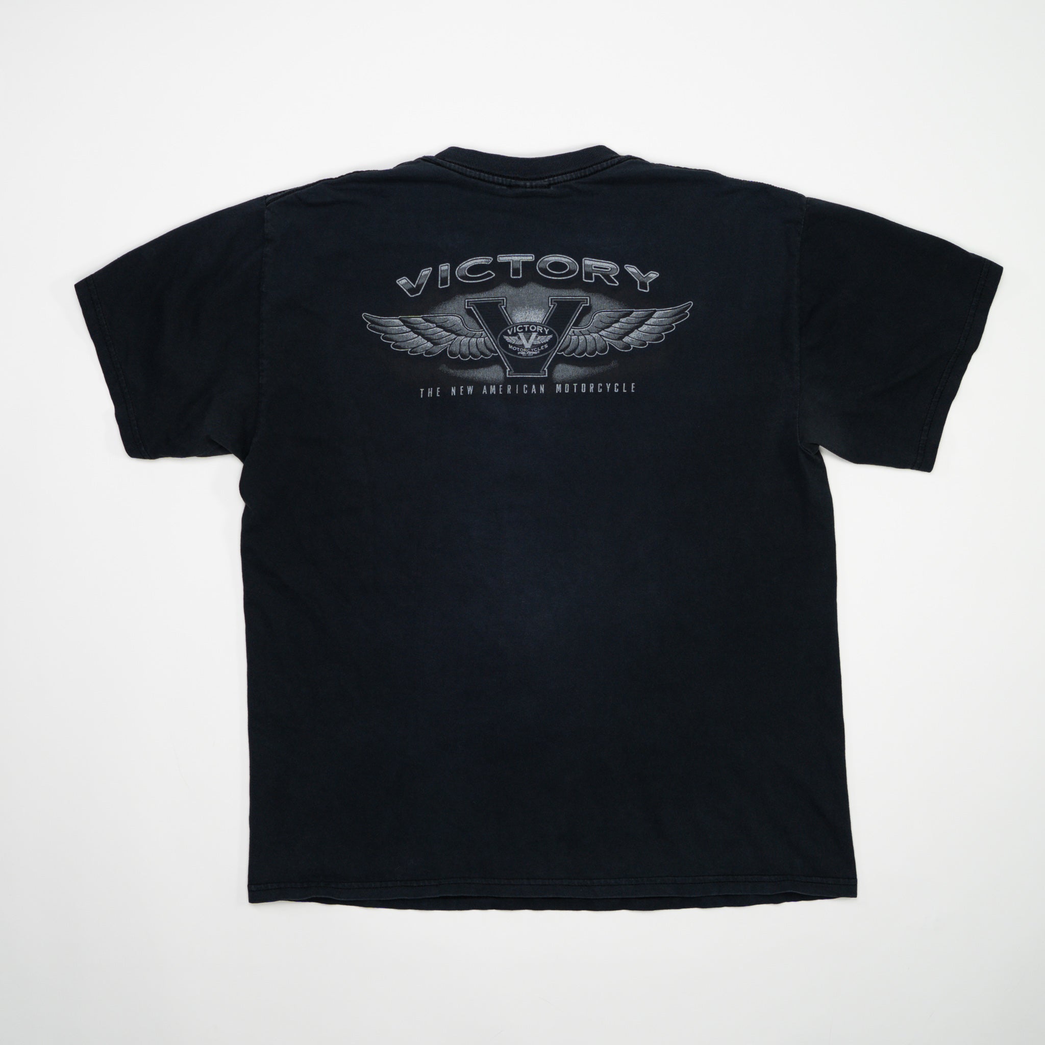 Vintage Faded Black Victory Motorcycles Tee (M)