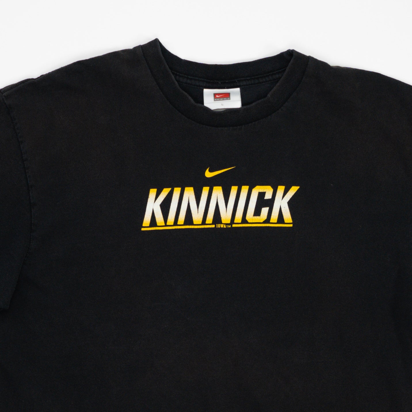 Vintage Black Nike Center Check Kinnick Tee (M/L)