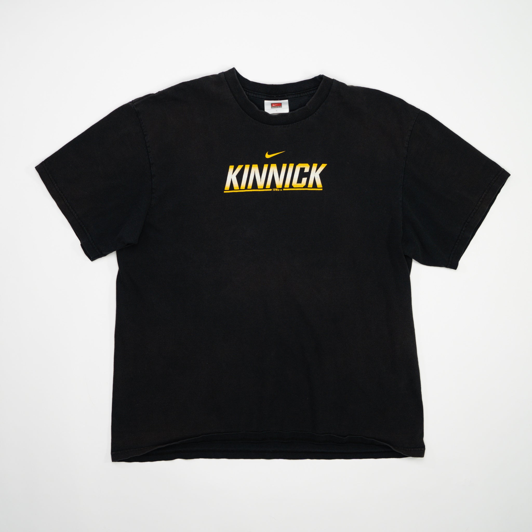 Vintage Black Nike Center Check Kinnick Tee (M/L)