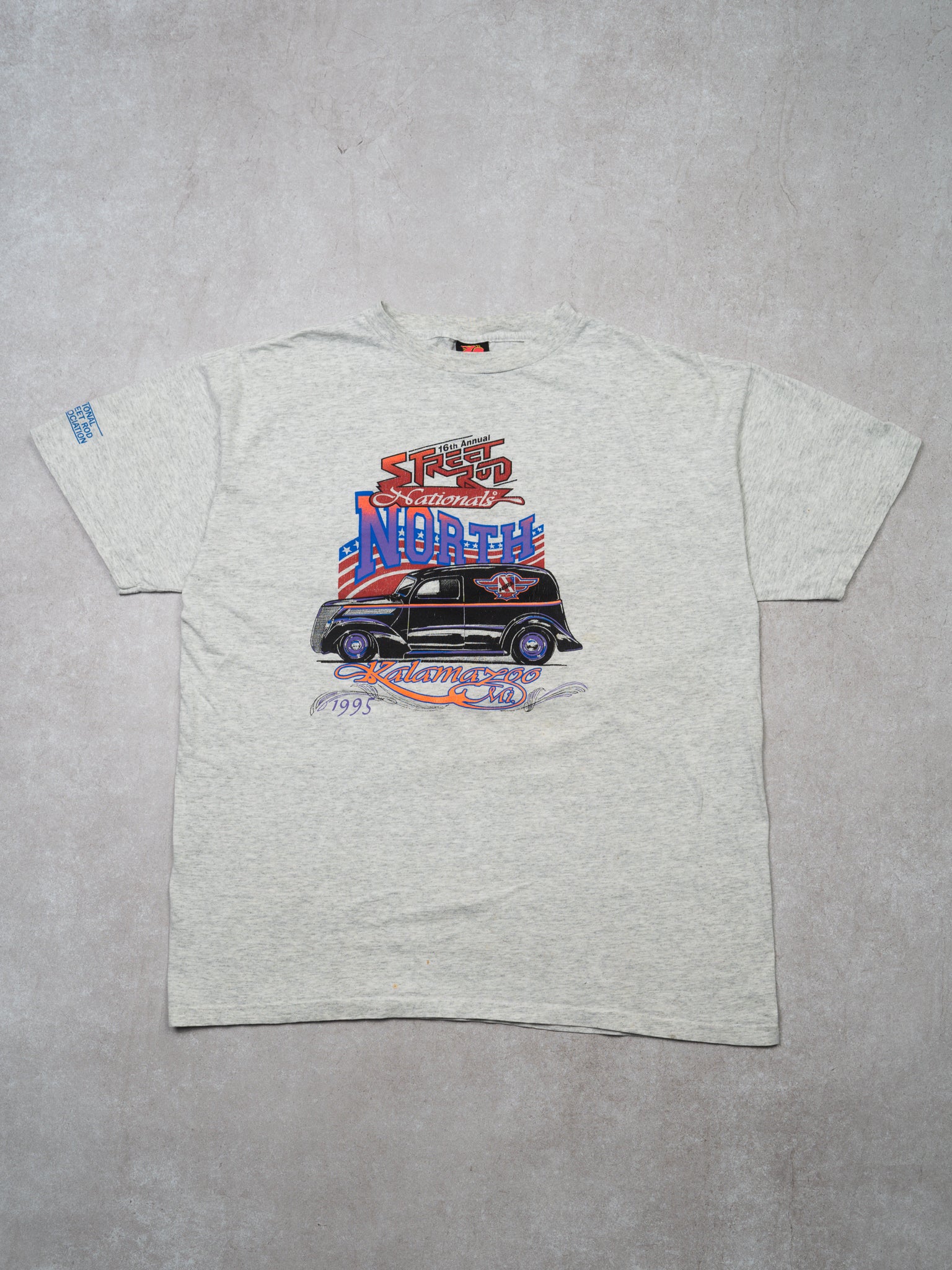 Vintage '95 Grey 16th Annual Street Rod Nationals Tee (L)