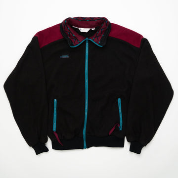 Vintage 90s Black, Maroon + Teal Columbia Fleece (M) | Rebalance Vintage.