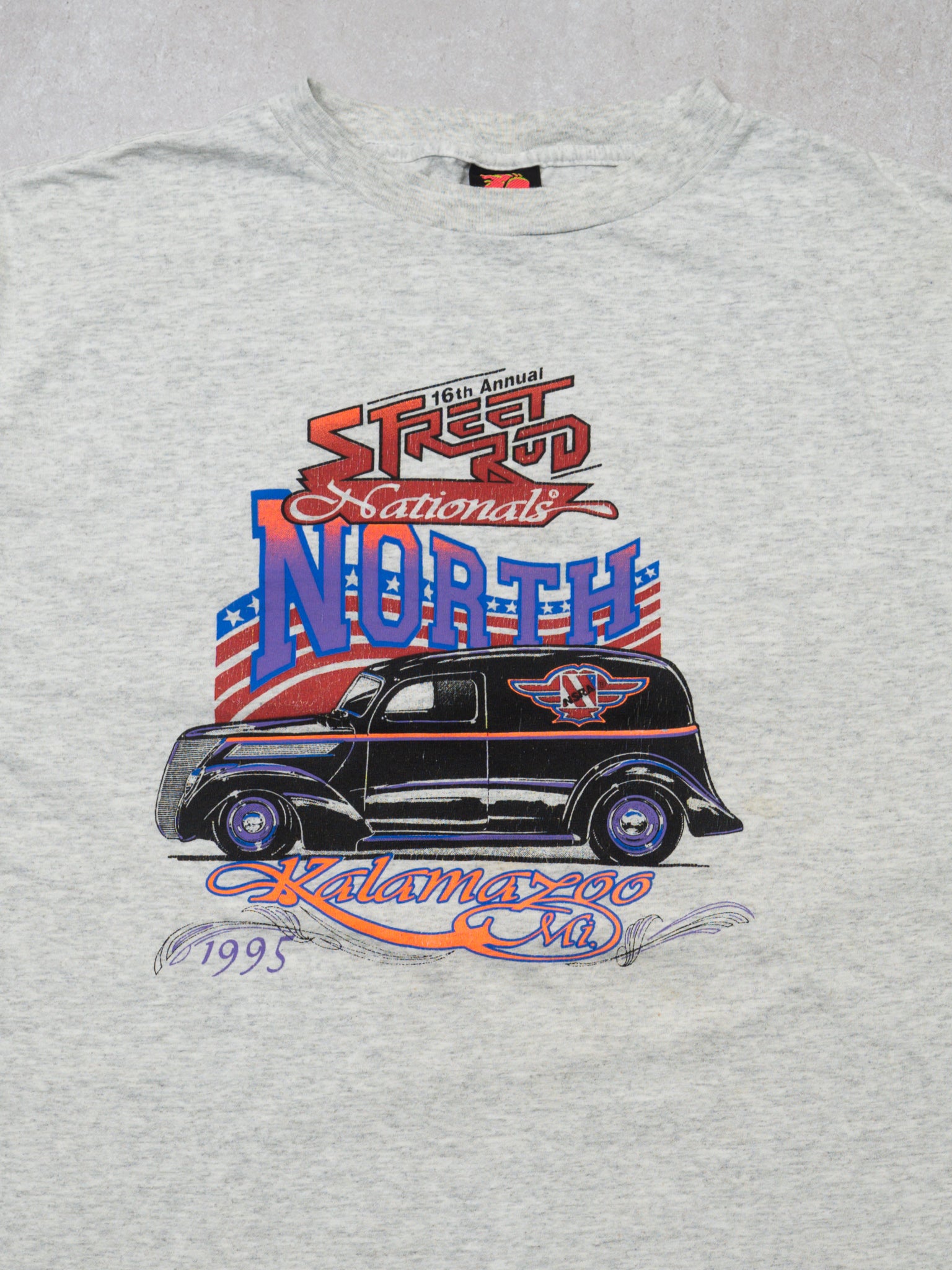 Vintage '95 Grey 16th Annual Street Rod Nationals Tee (L)