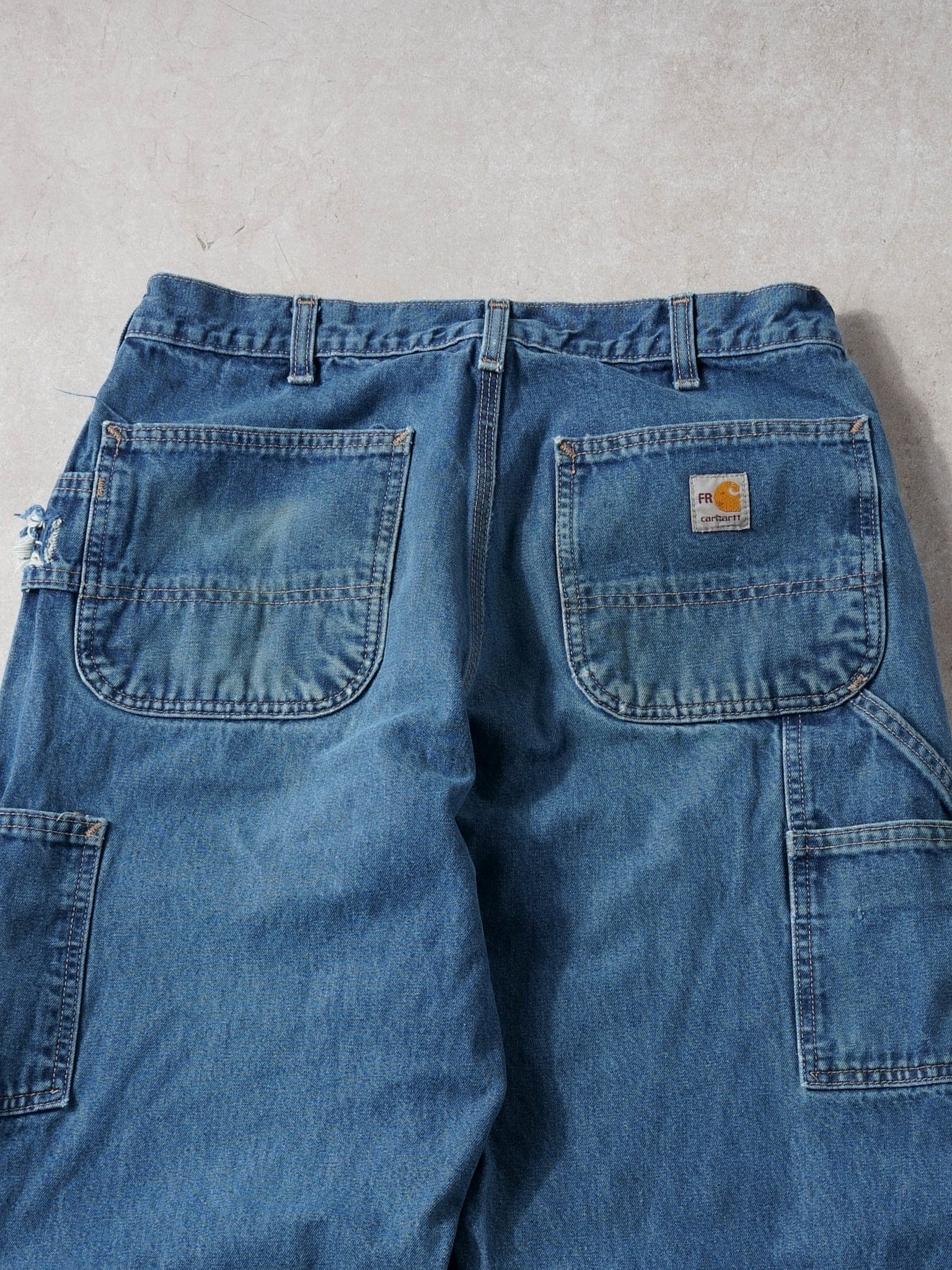 Vintage 90s Blue Carhartt Carpenter Denim Jeans (32x30)