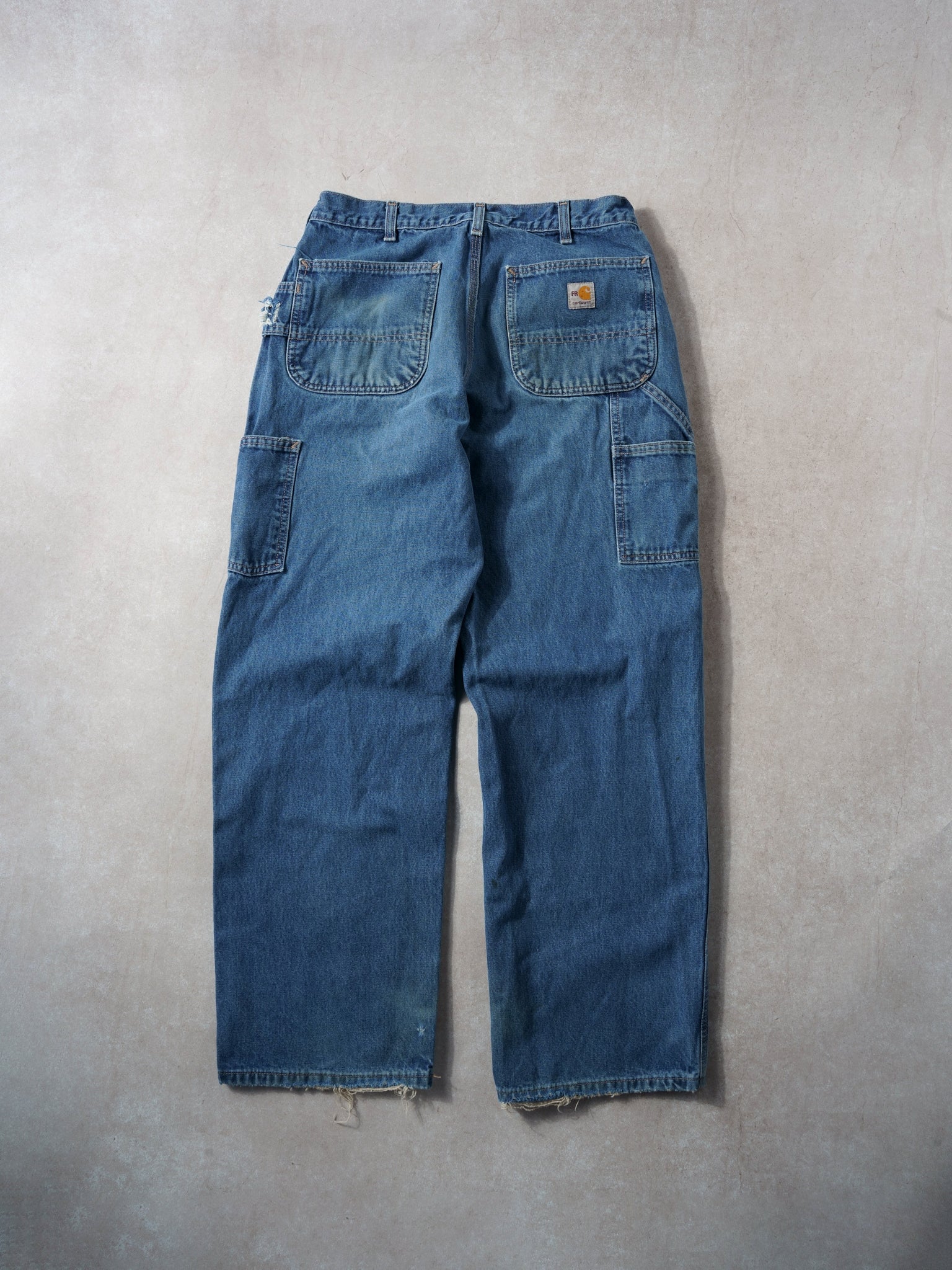 Vintage 90s Blue Carhartt Carpenter Denim Jeans (32x30)