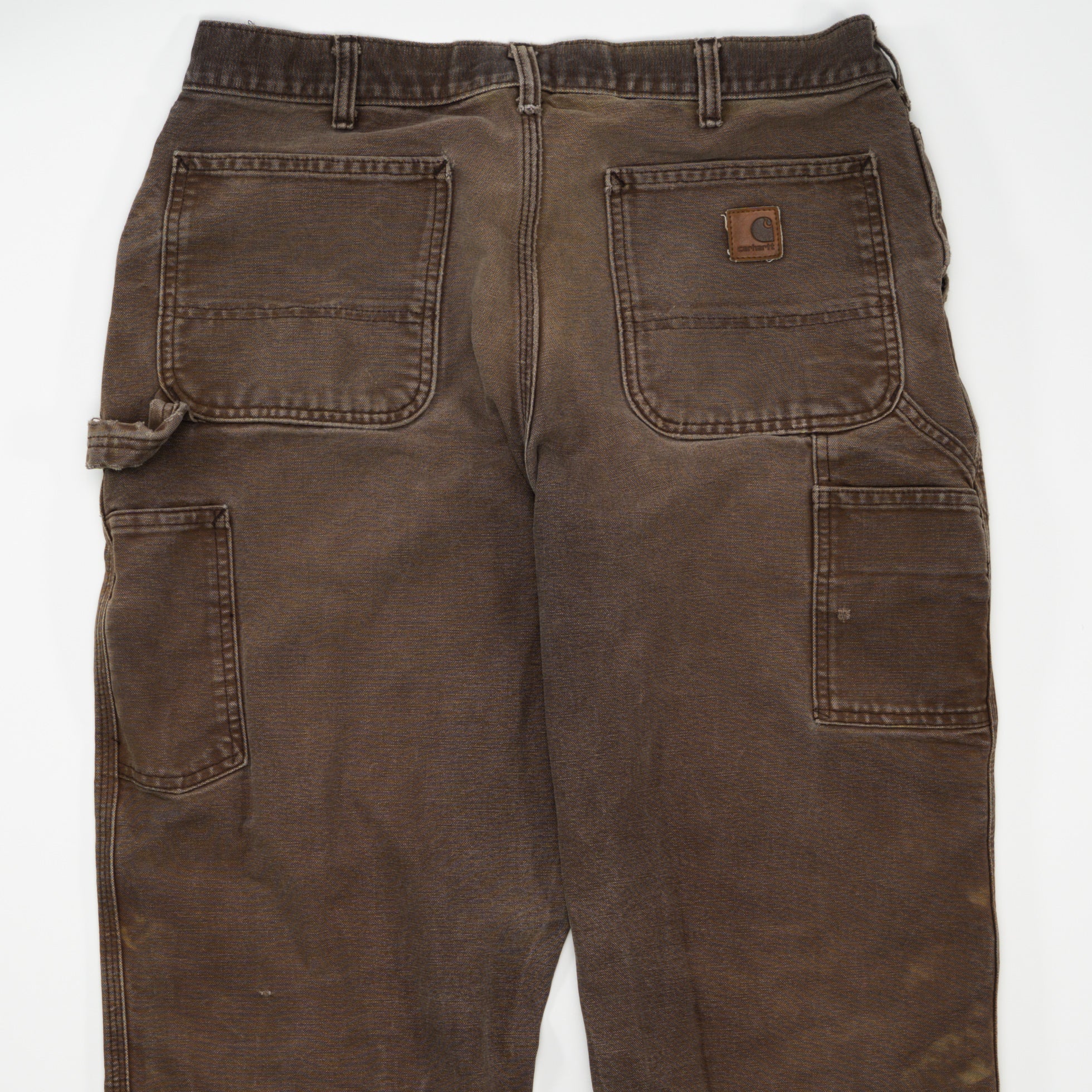 Vintage Faded Brown Carhartt Cargo Pants w/ Rips (34 x 32)