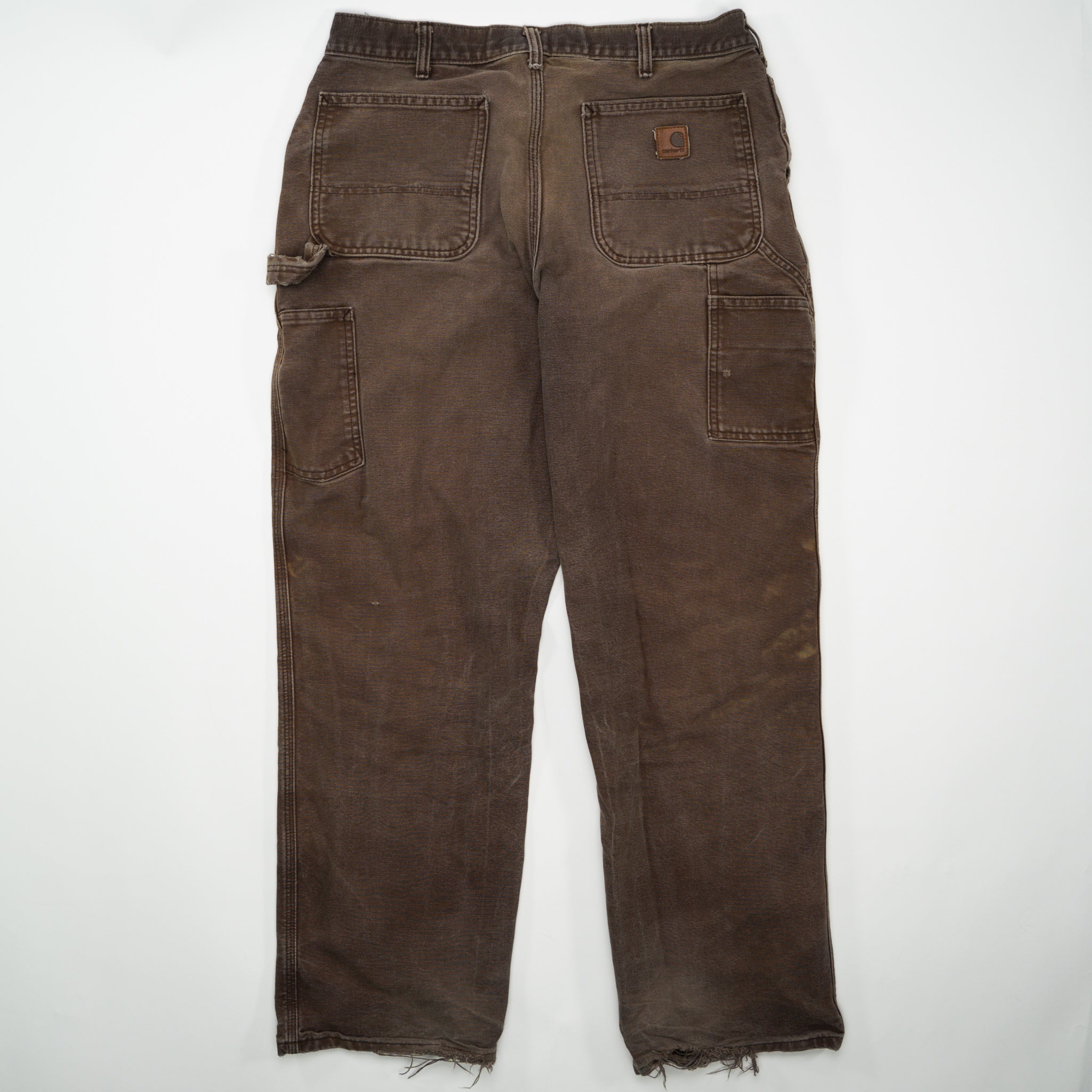Vintage Faded Brown Carhartt Cargo Pants w/ Rips (34 x 32)
