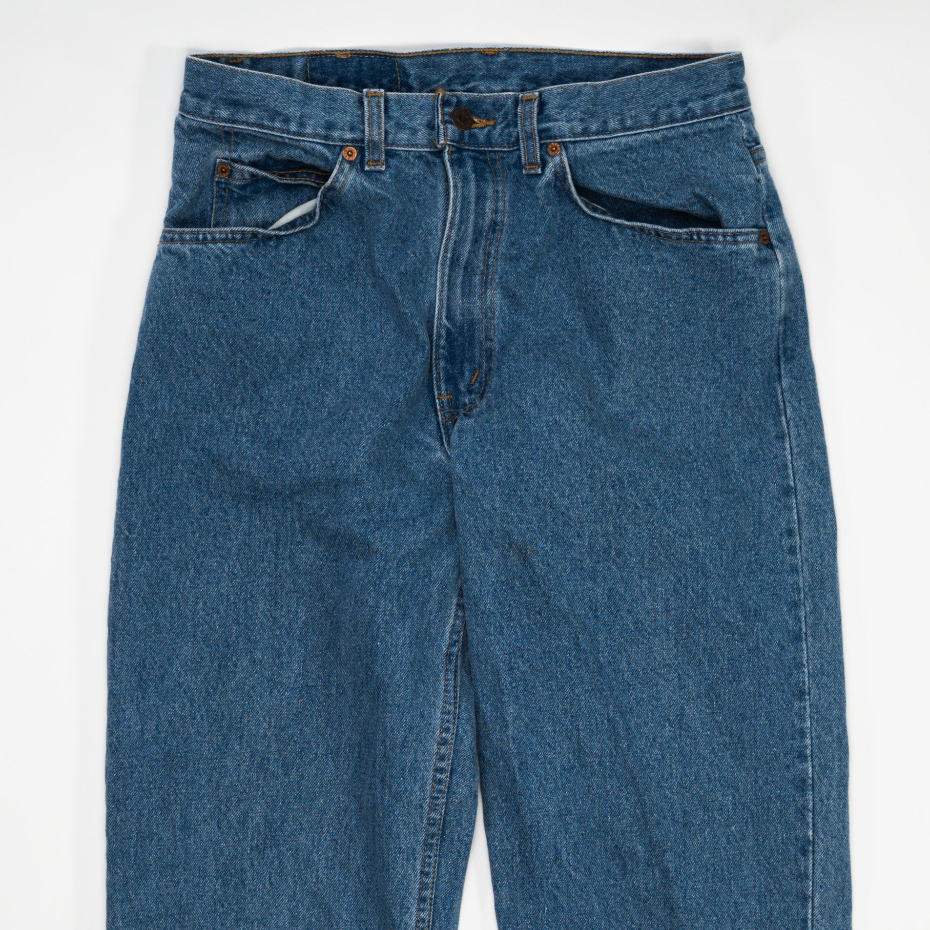 Vintage 1970s Blue Levi Straight Leg Jeans (30 x 30) | Rebalance Vintage.