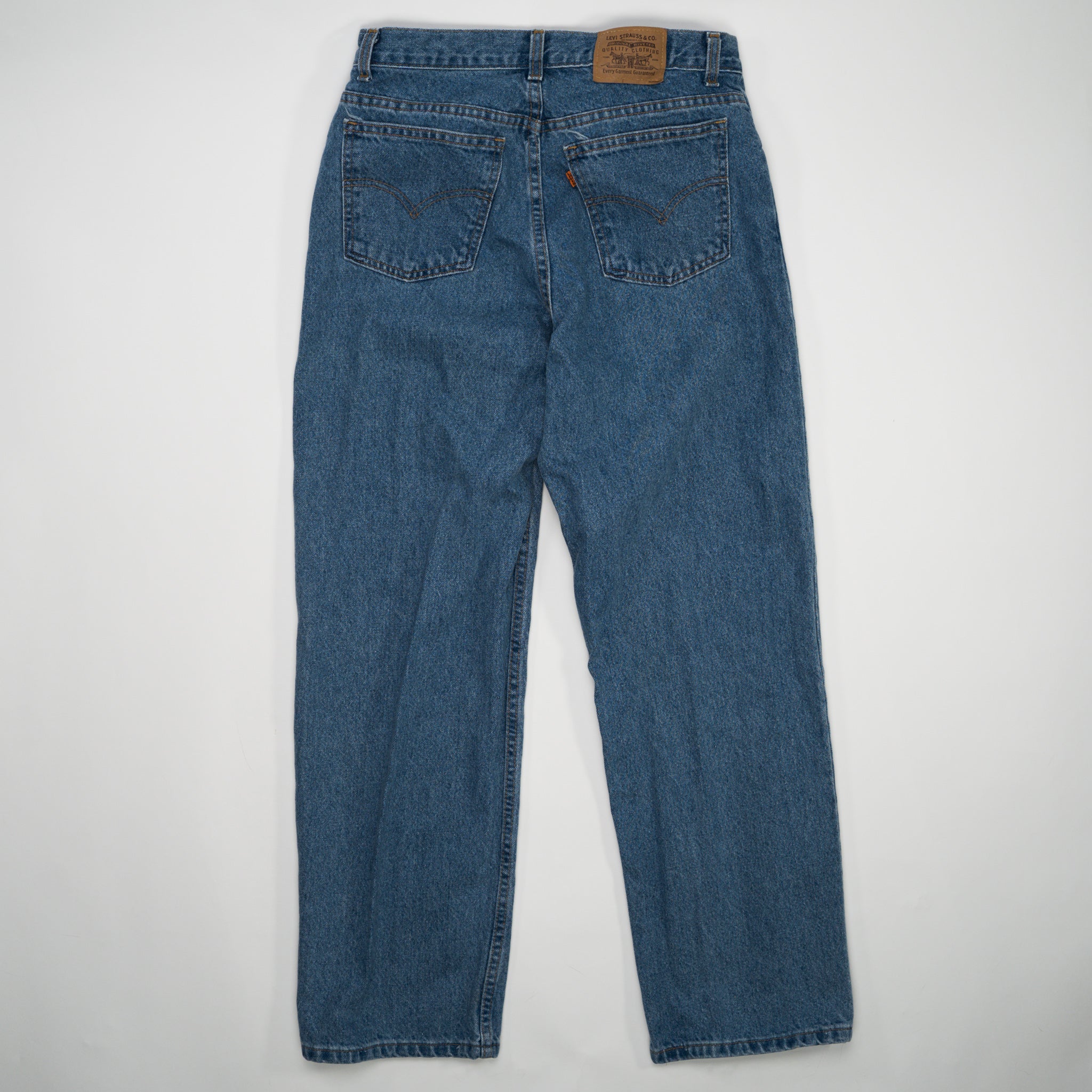 Vintage 1970s Blue Levi Straight Leg Jeans (30 x 30) | Rebalance Vintage.