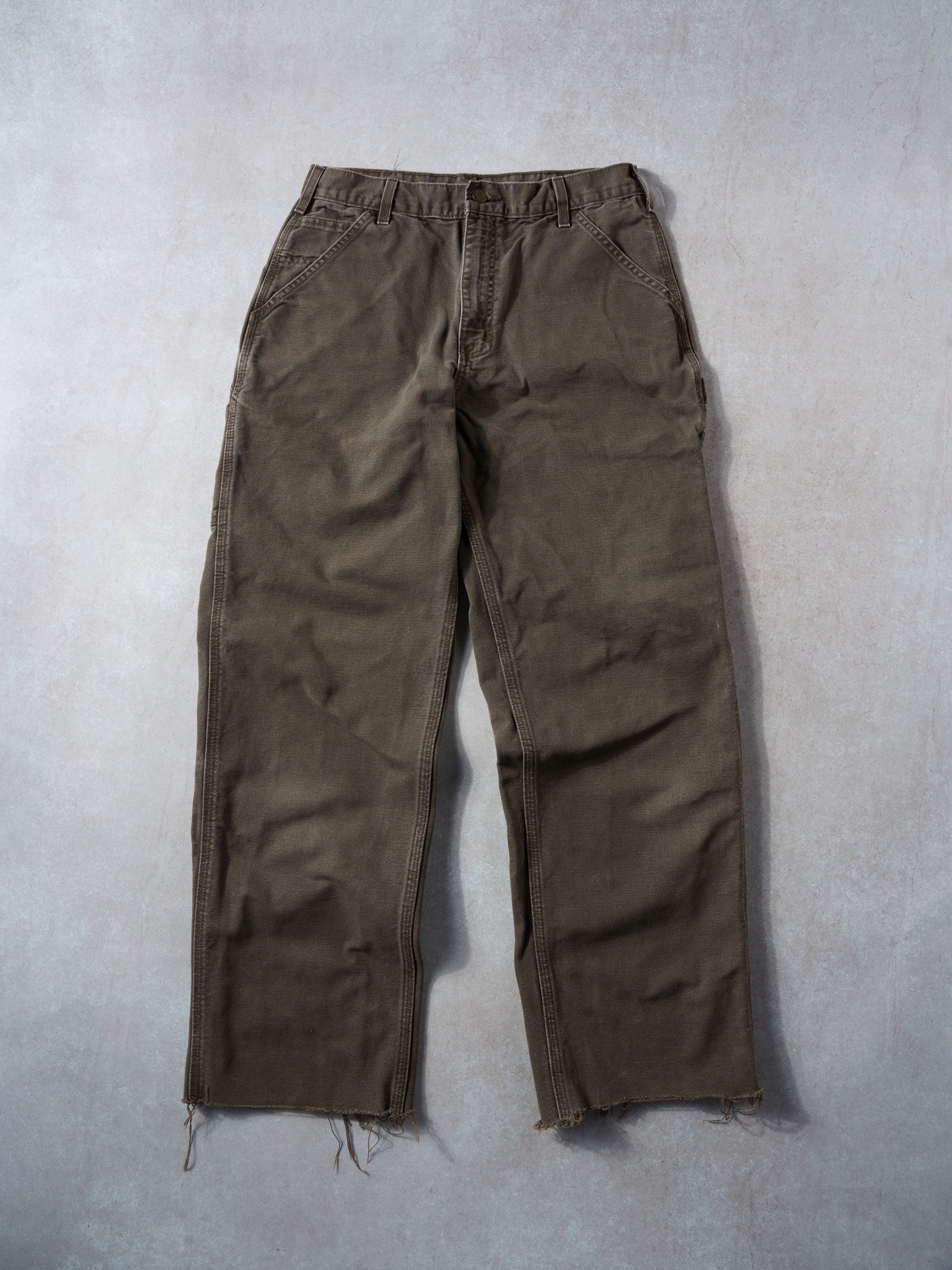 Vintage 90s Washed Brown Carhartt Carpenter Pants (32x30)