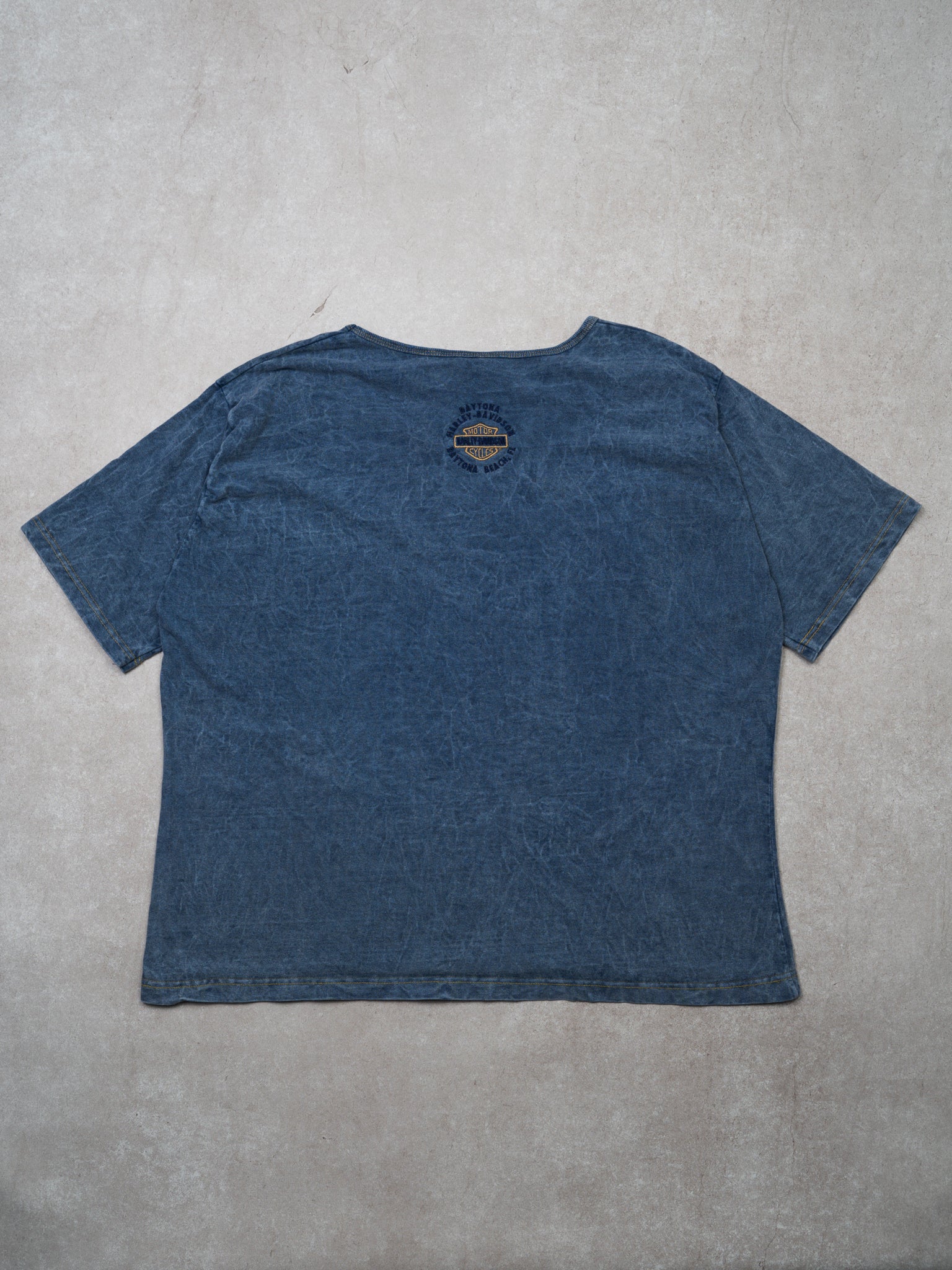 Vintage 90s Tie Dye Blue Harley Davidson Daytona Tee (XL)