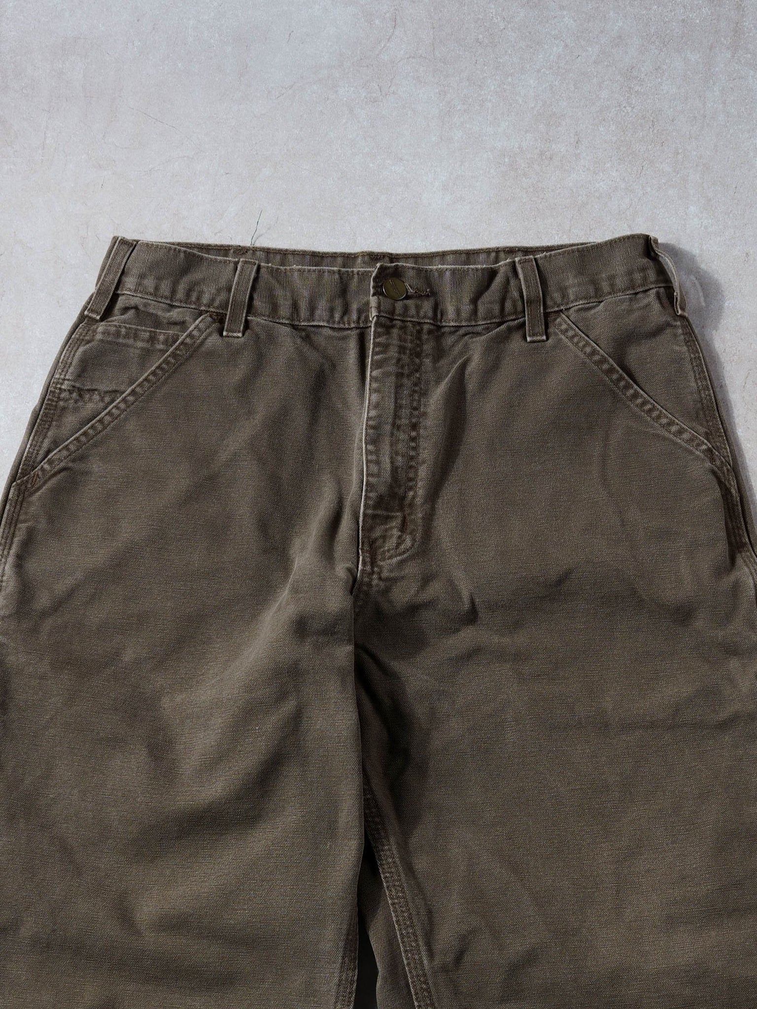 Vintage 90s Washed Brown Carhartt Carpenter Pants (32x30)