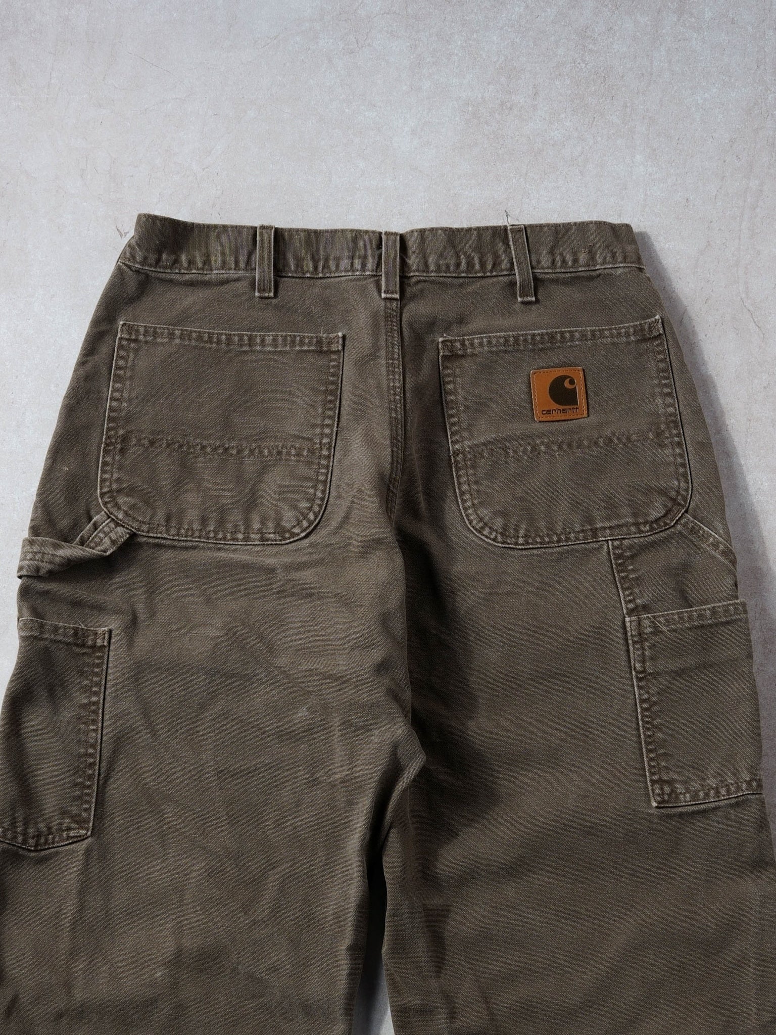 Vintage 90s Washed Brown Carhartt Carpenter Pants (32x30)