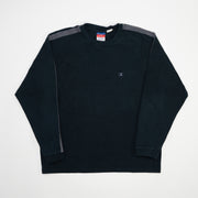 Vintage Washed Black + Grey Champion Long Sleeve