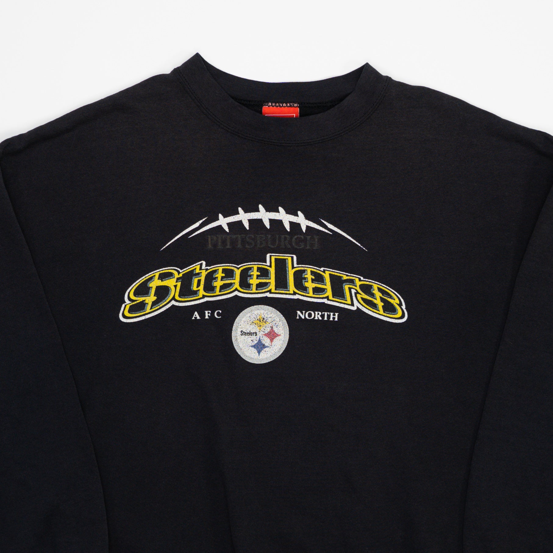 Vintage Black Steelers AFC North Football Crewneck (XL)