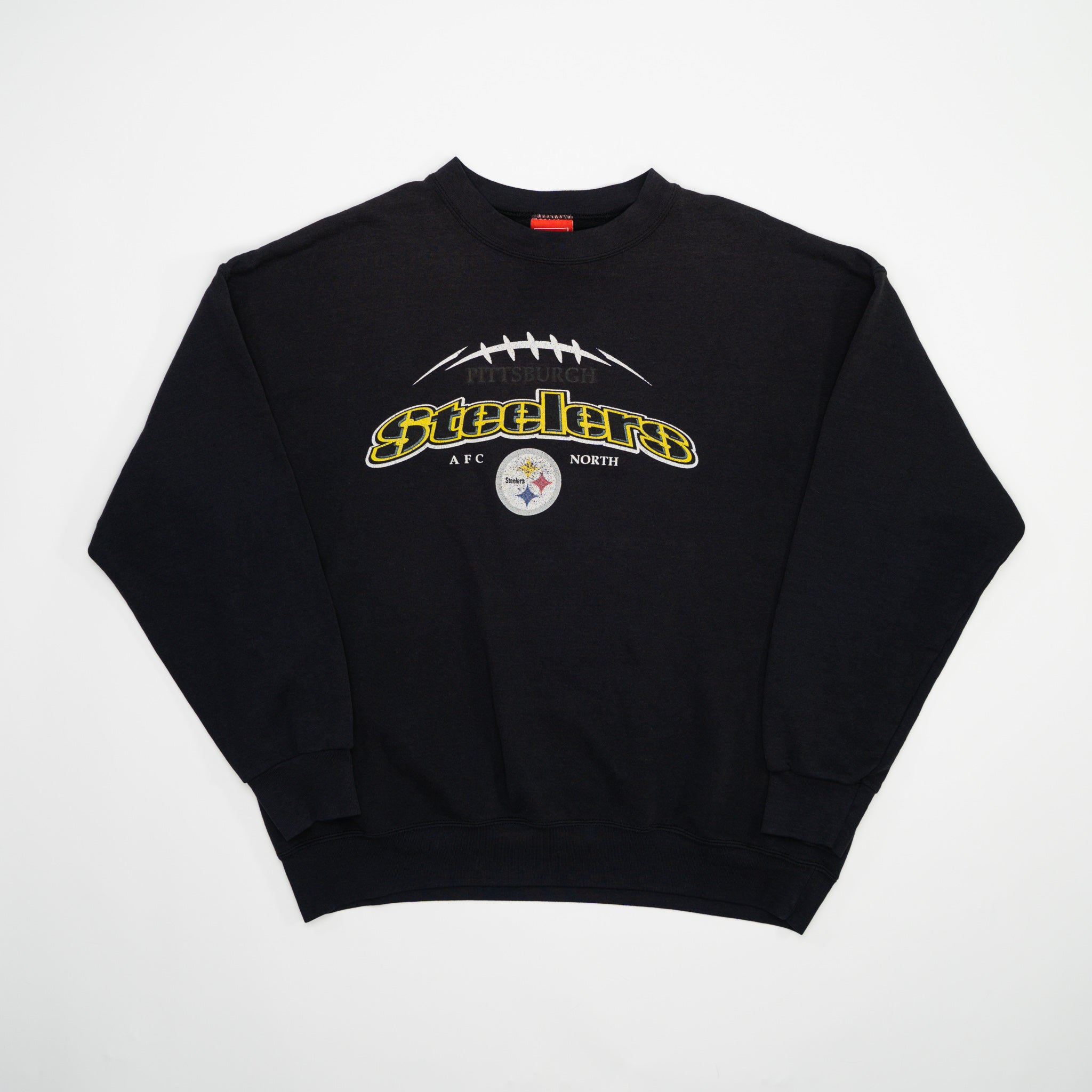 Vintage Black Steelers AFC North Football Crewneck (XL)