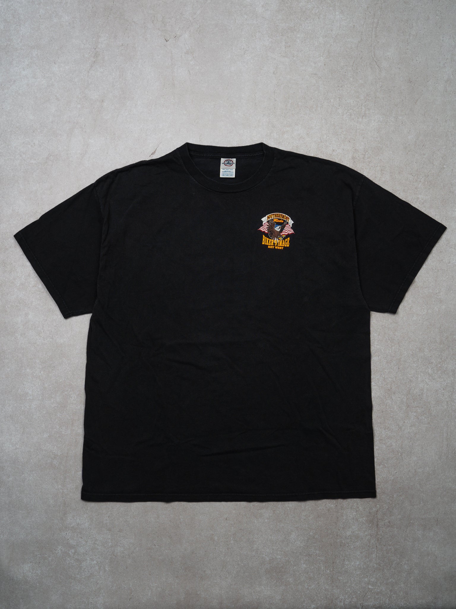 Vintage Black Southern Most Ride Biker's Image Tee (L)