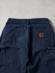 Vintage 90s Dark Blue Carhartt Loose Original Fit Carpenter Pants (30x28)