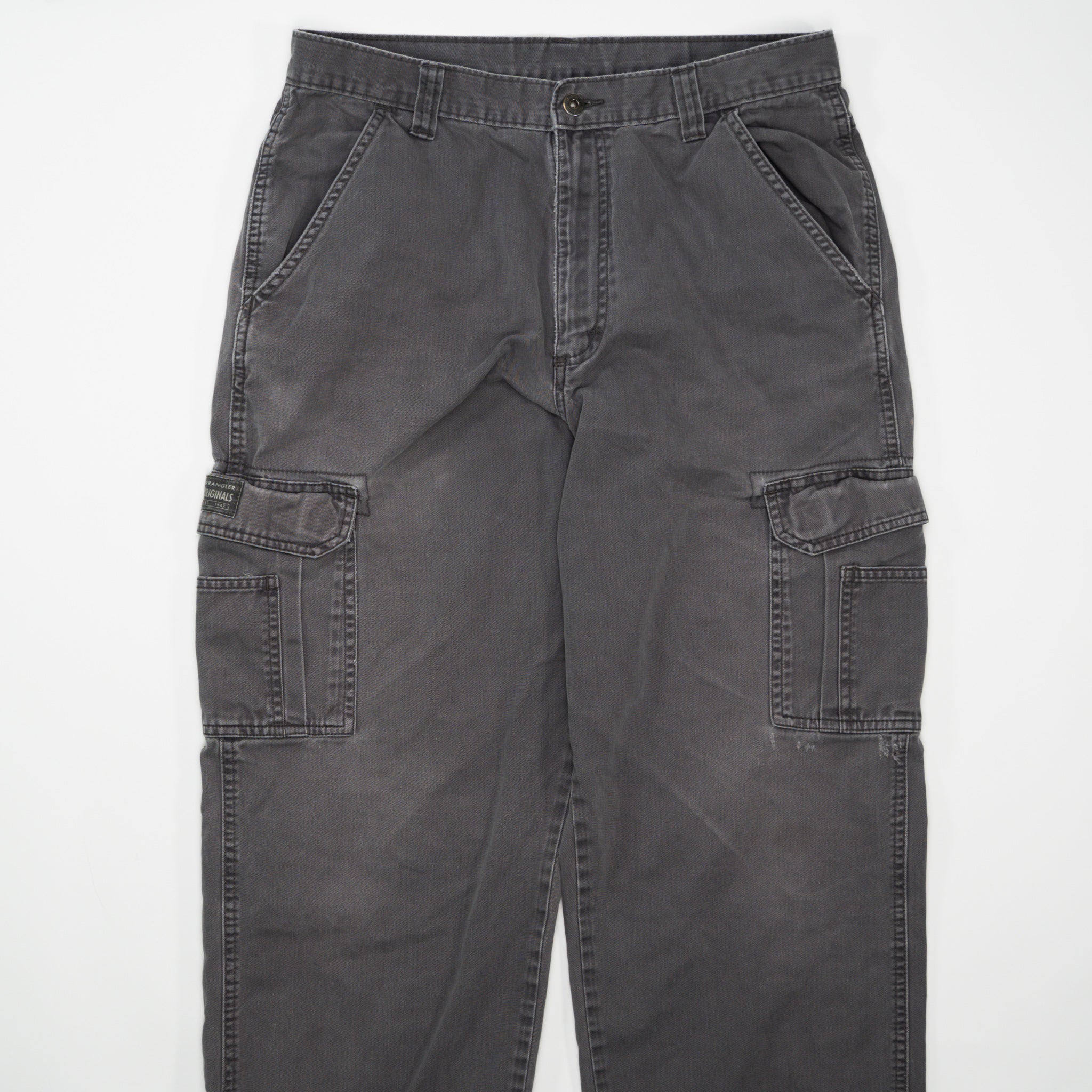 Vintage Faded Grey Wrangler Cargo Pants (32 x 30)