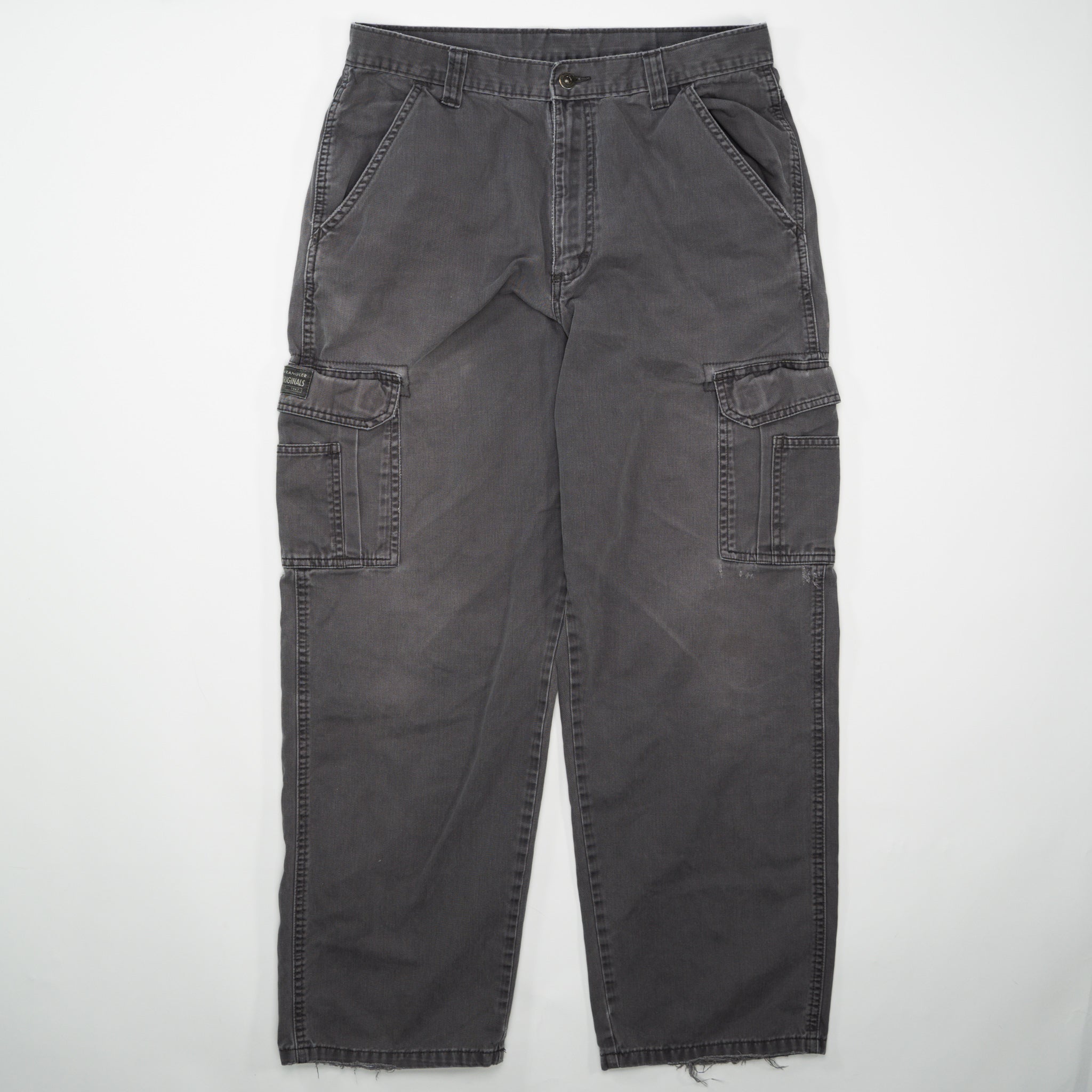 Vintage Faded Grey Wrangler Cargo Pants (32 x 30)