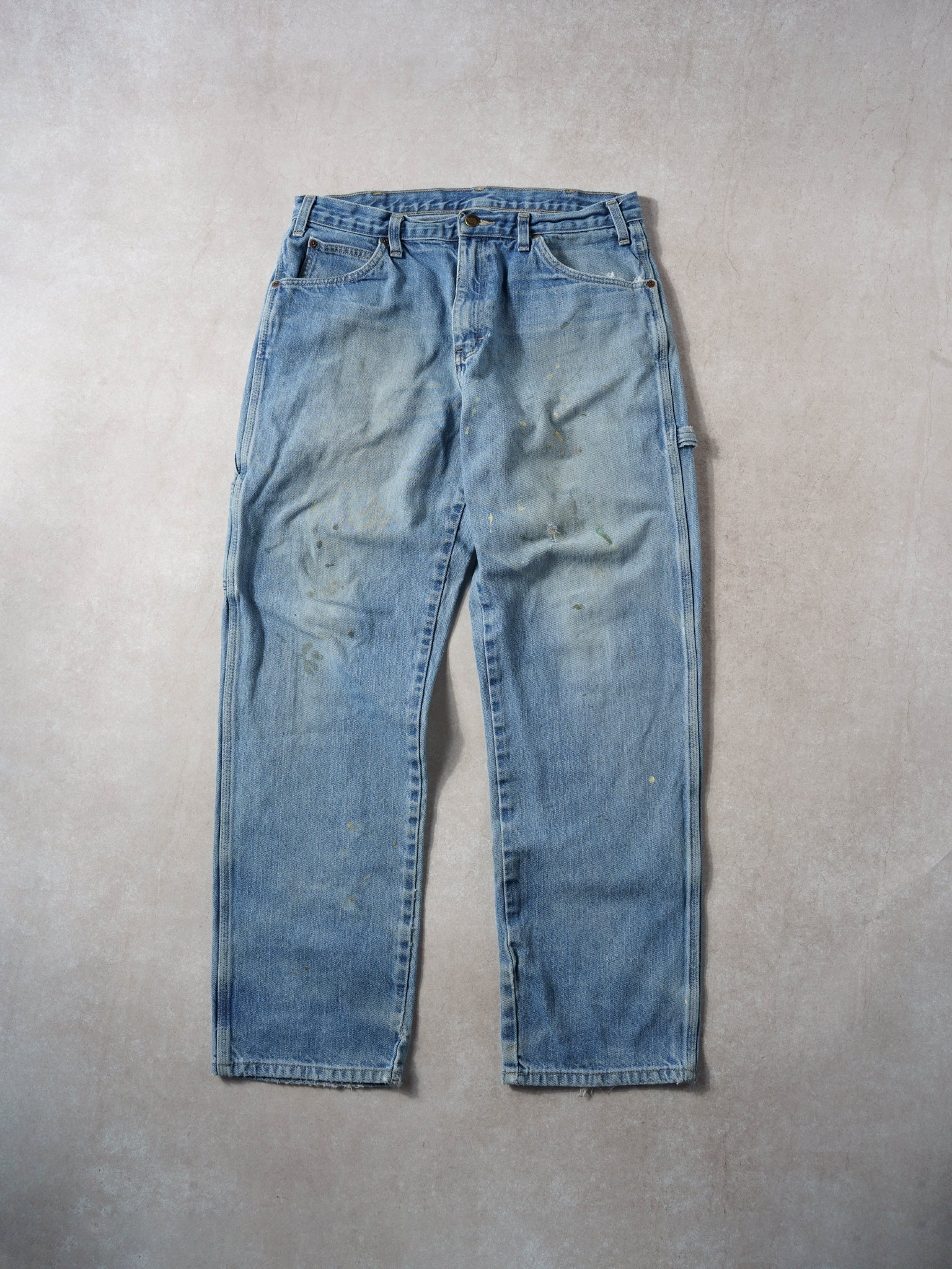 Vintage 90s Light Washed Blue Dickies Carpenter Pants (34x31)