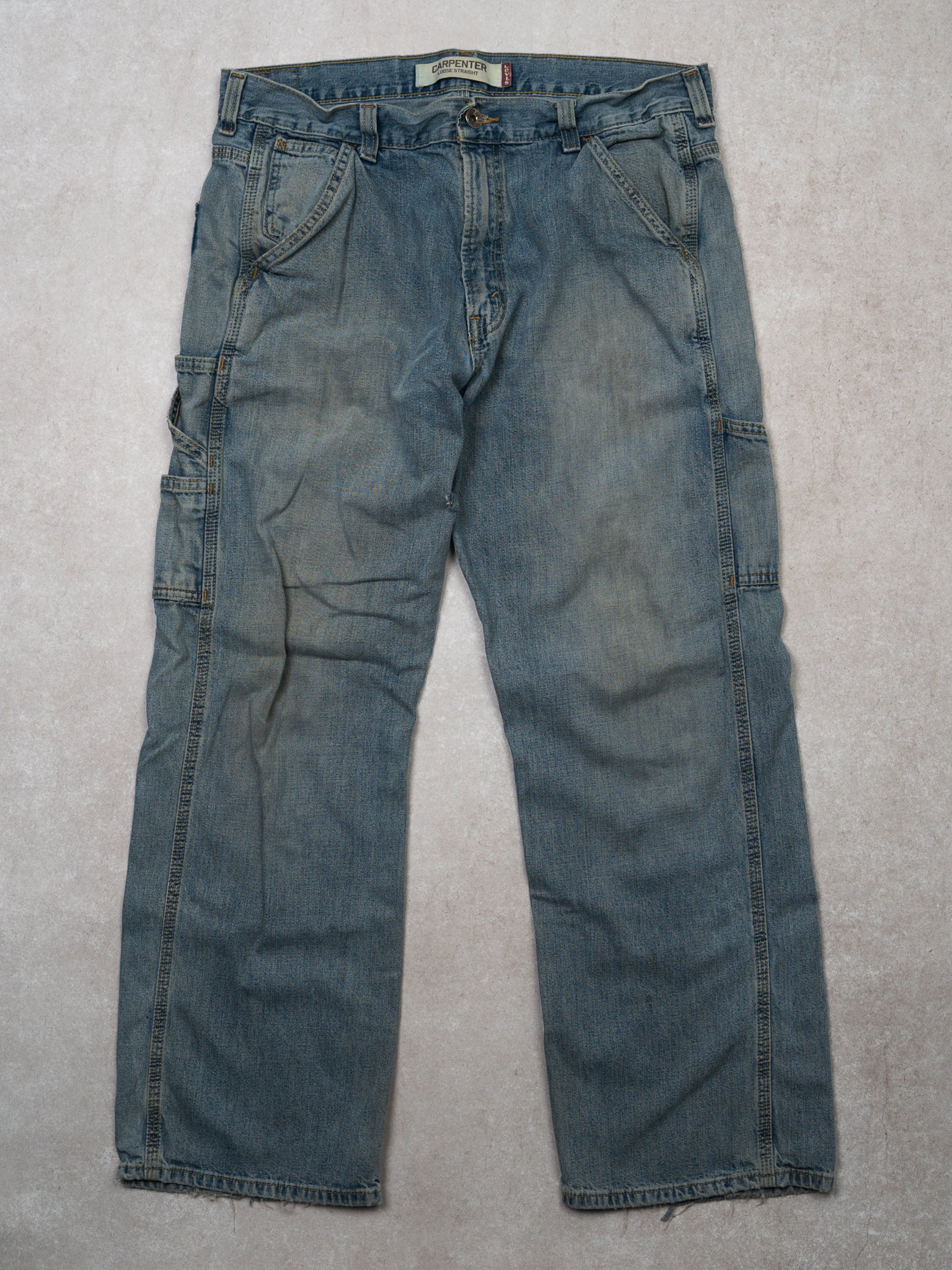 Vintage Light Washed Levi Carpenter Denim Pants (34 x 30)