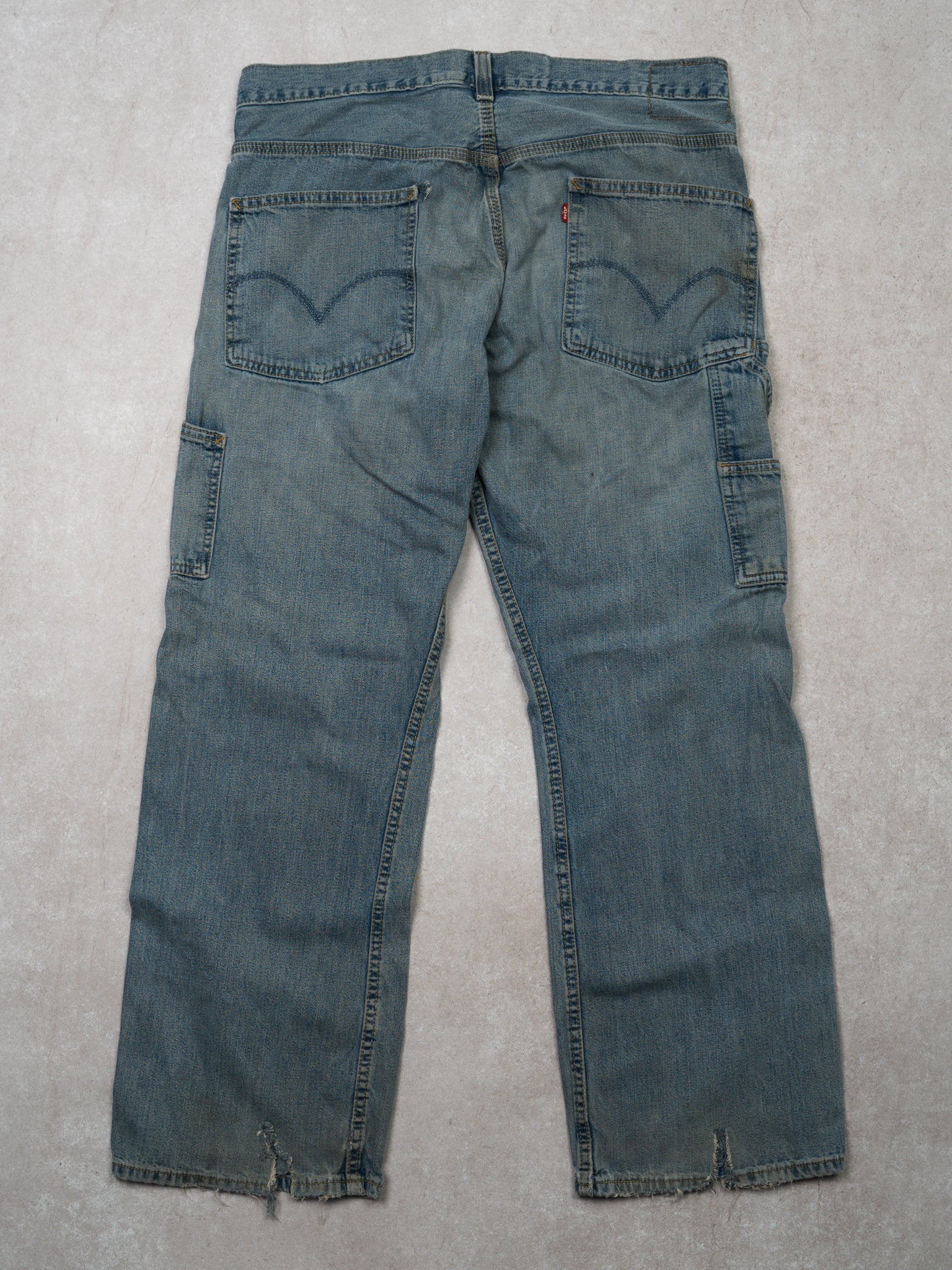 Vintage Light Washed Levi Carpenter Denim Pants (34 x 30)